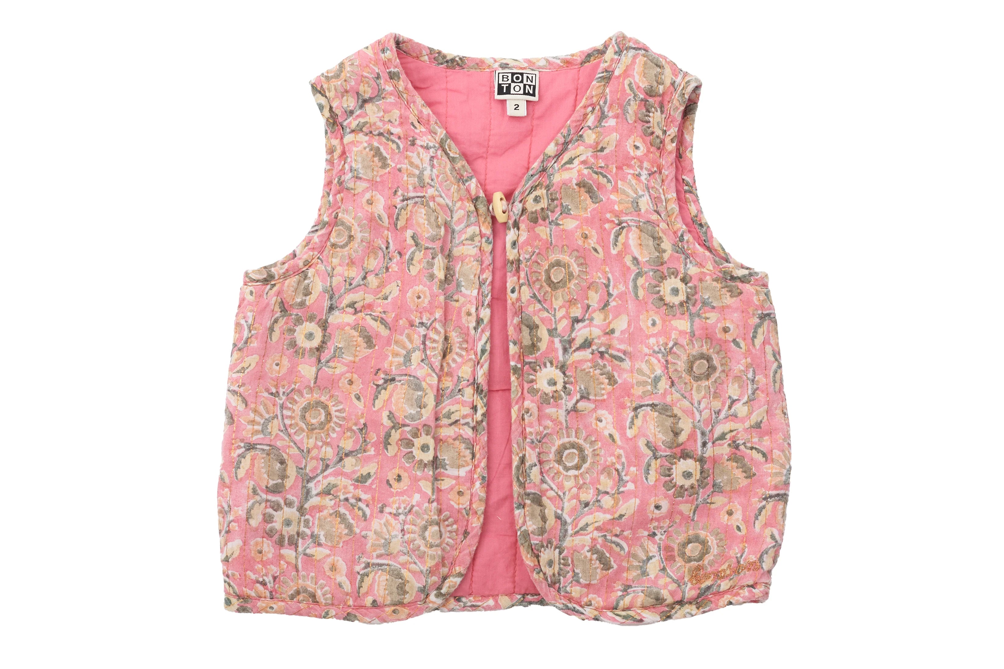 Bonton floral quilted vest