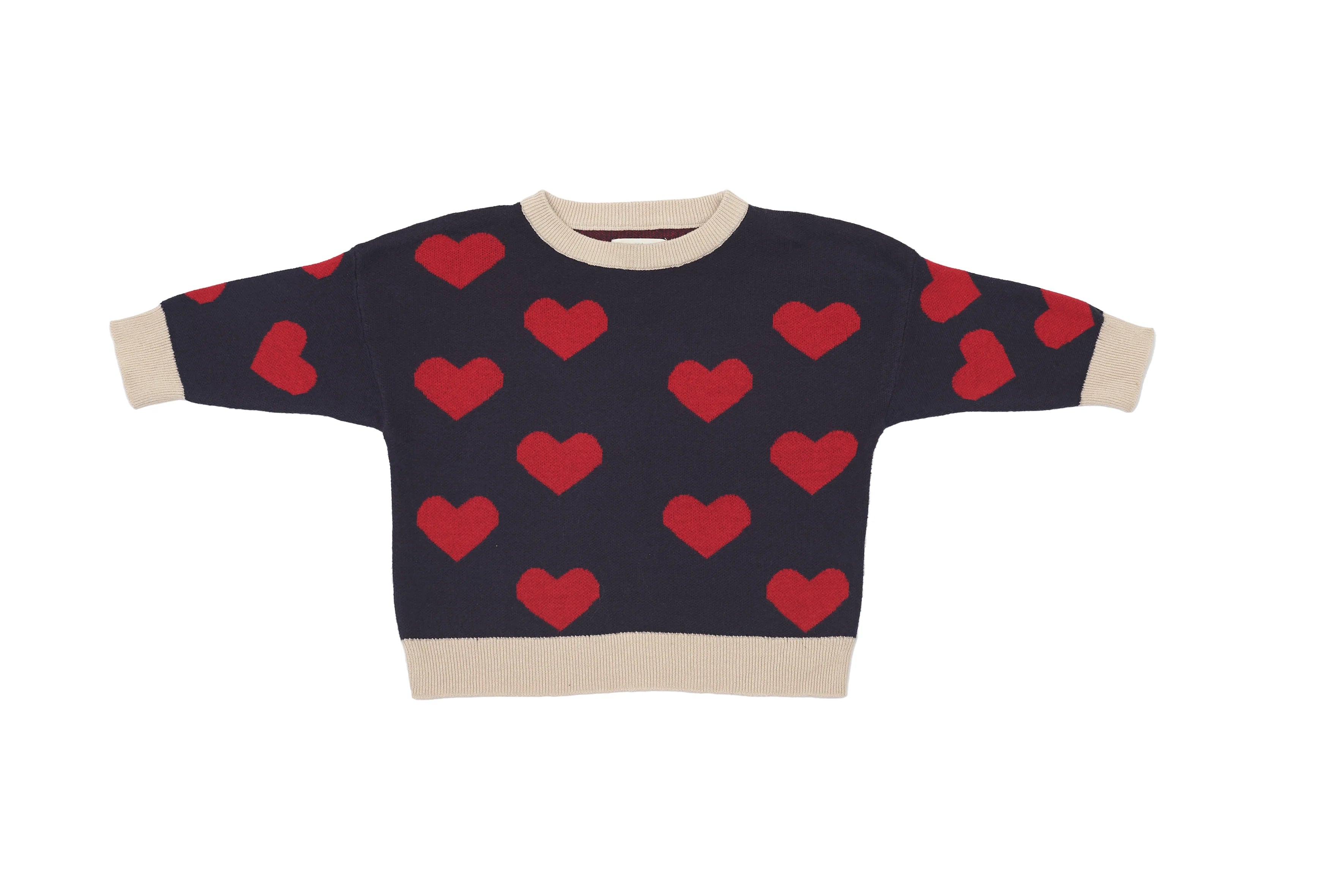 Konges Sløjd Navy Heart Sweater