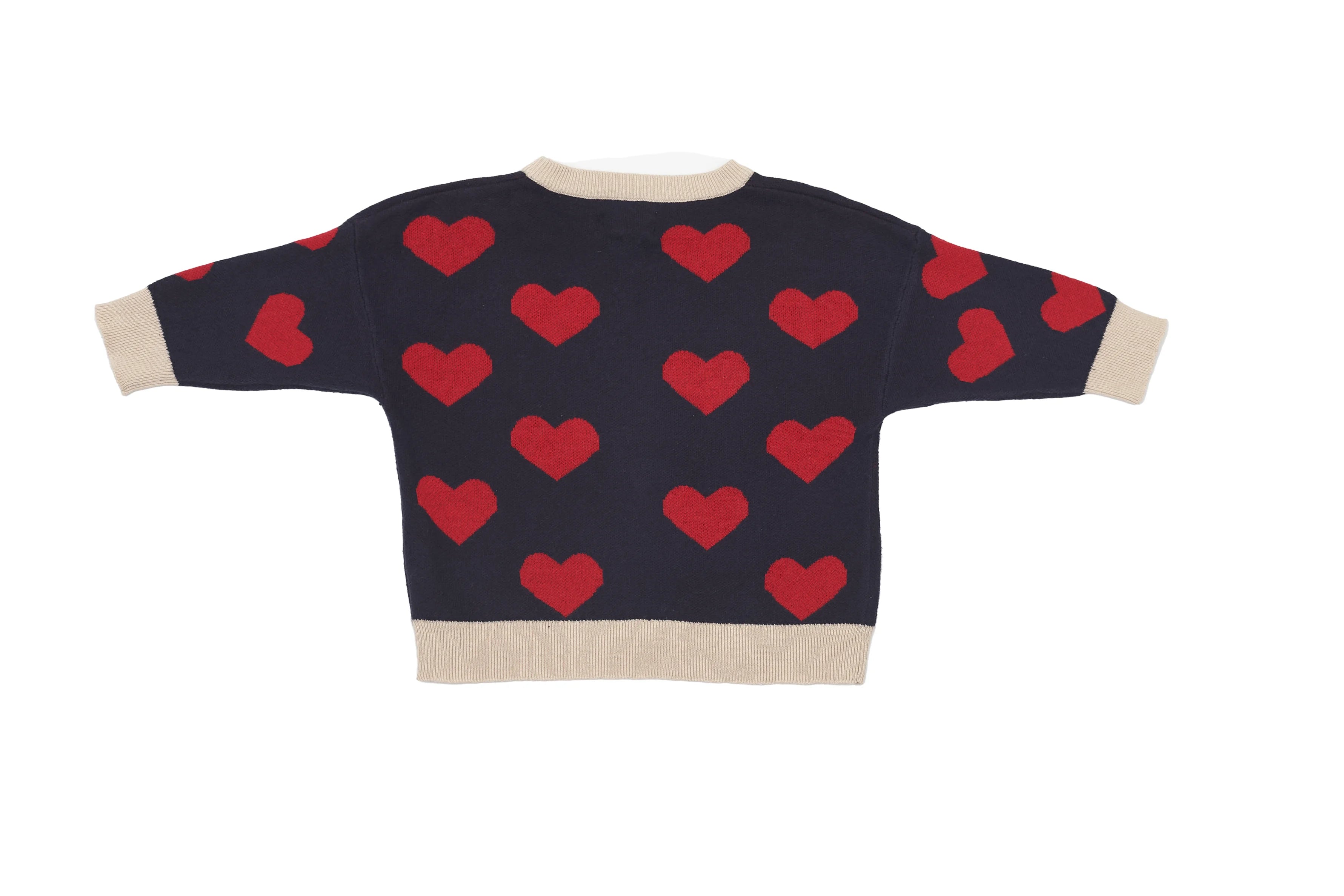 Konges Sløjd Navy Heart Sweater