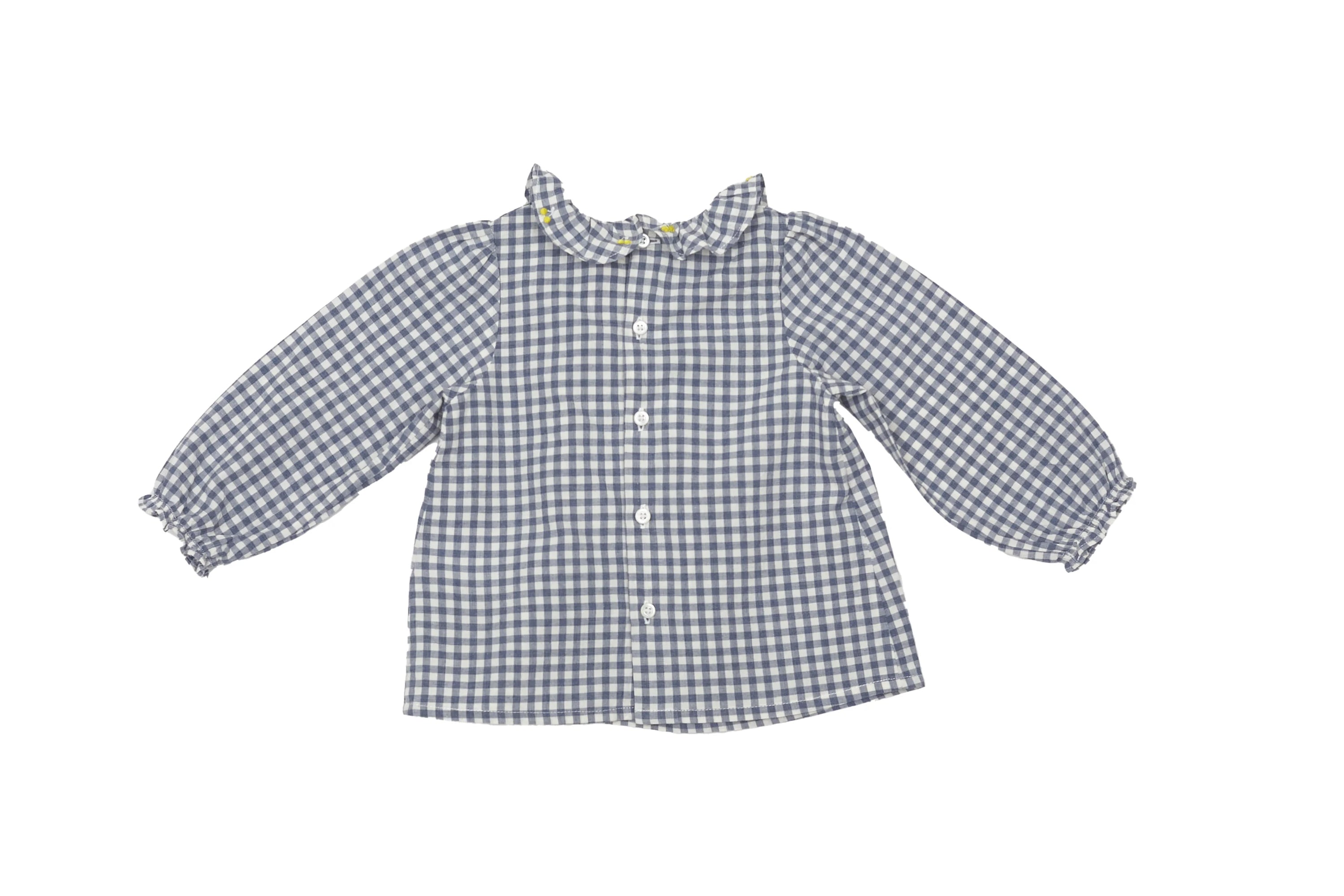 Bonpoint Gingham Ruffle Blouse
