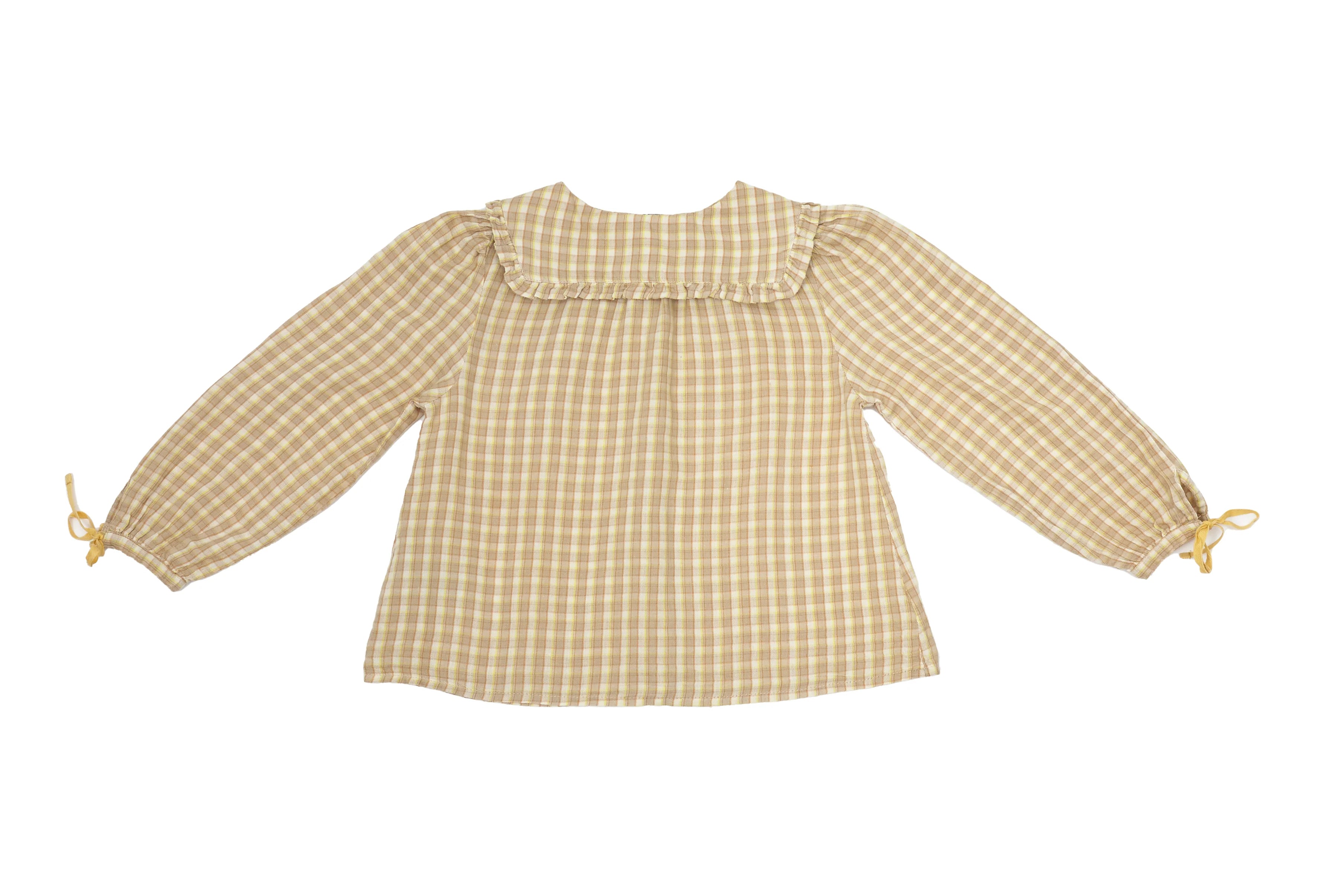 Emile et Ida Vintage Charm Plaid Blouse
