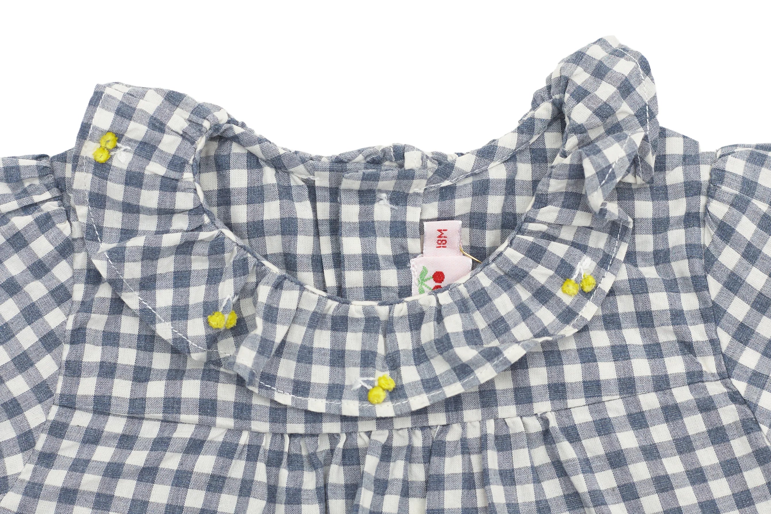 Bonpoint Gingham Ruffle Blouse