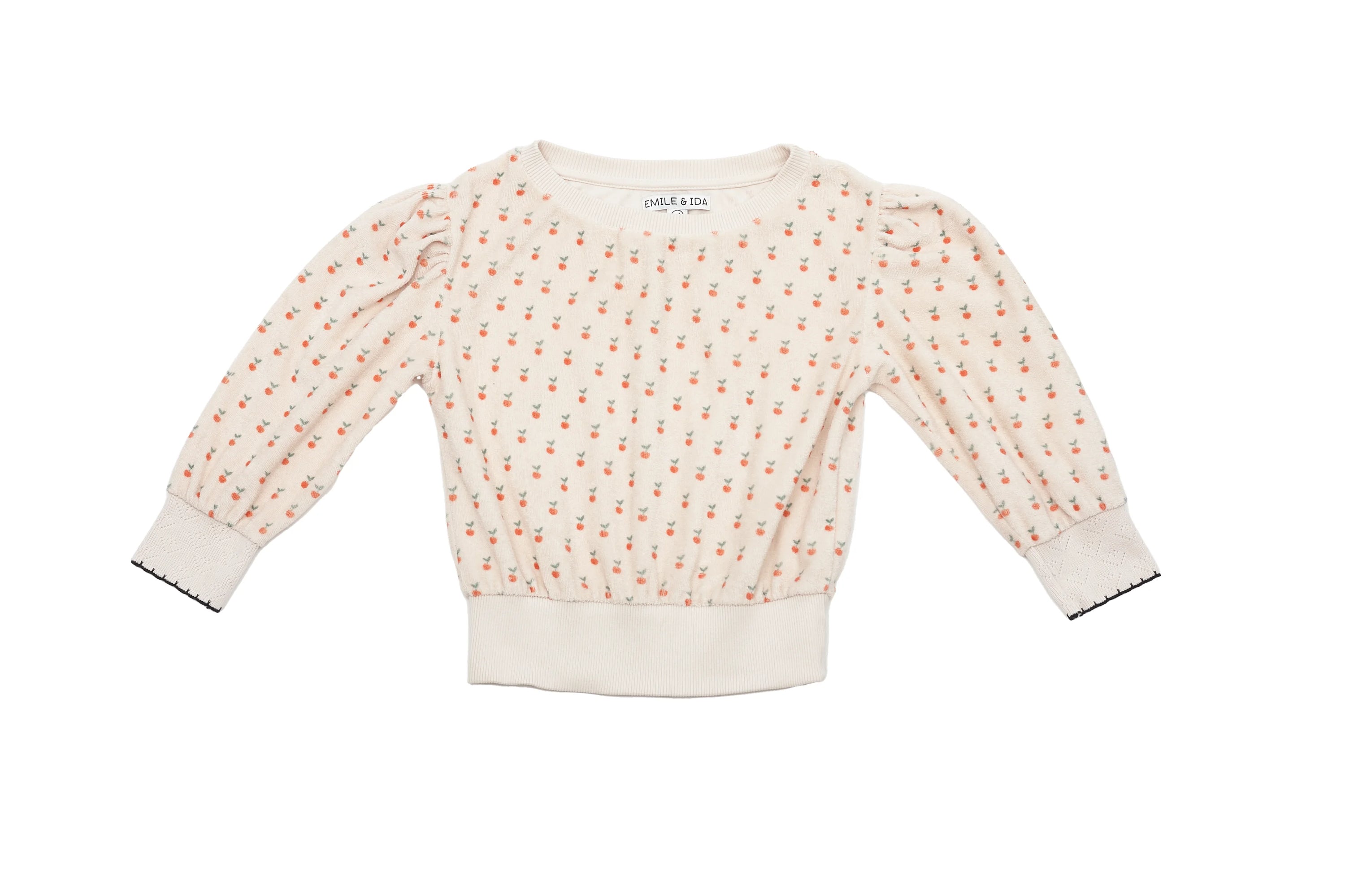 Emile et Ida Cream Apple Terry Sweatshirt