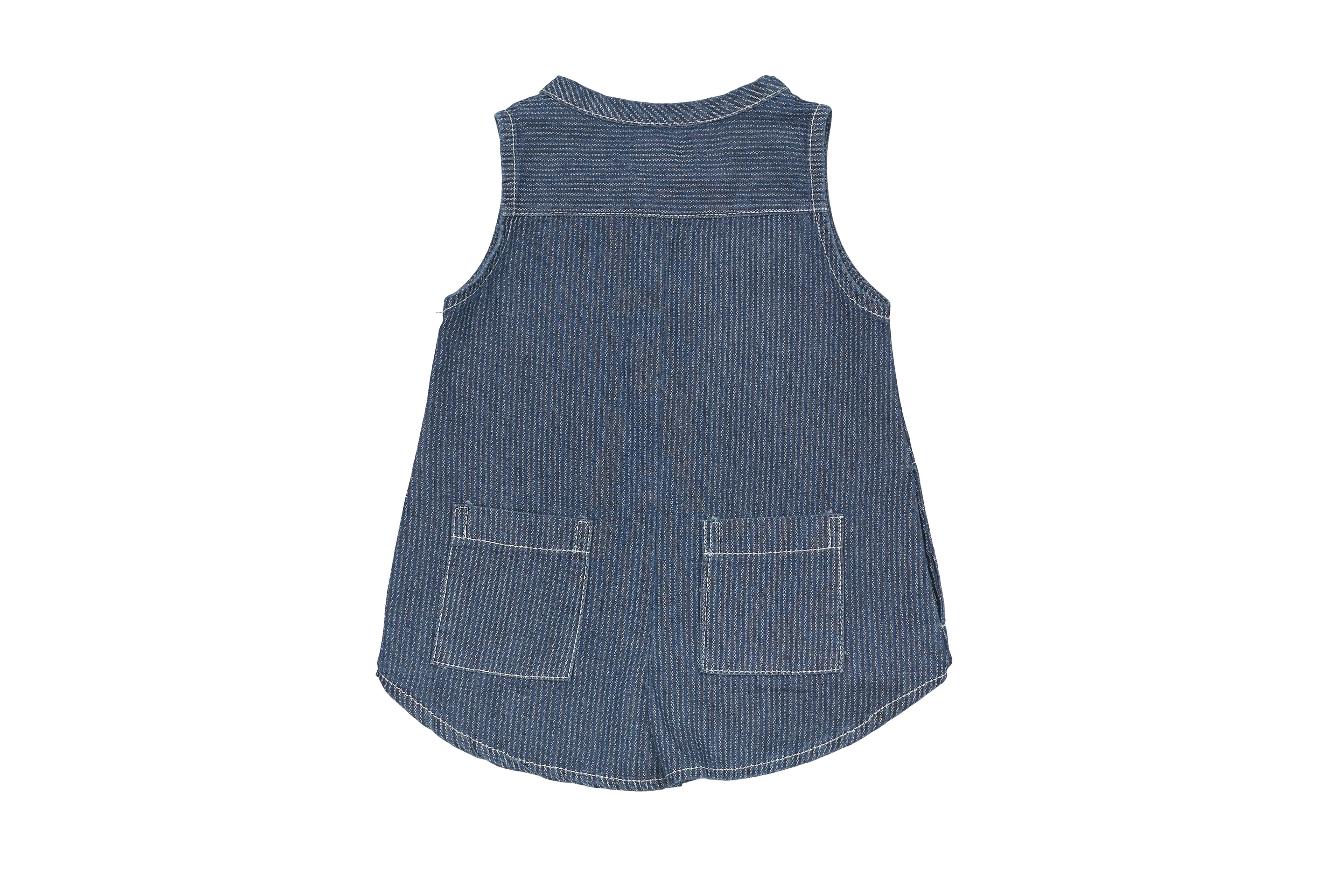 1+ in the Family Ocean Breeze Pinstripe Denim Playsuit