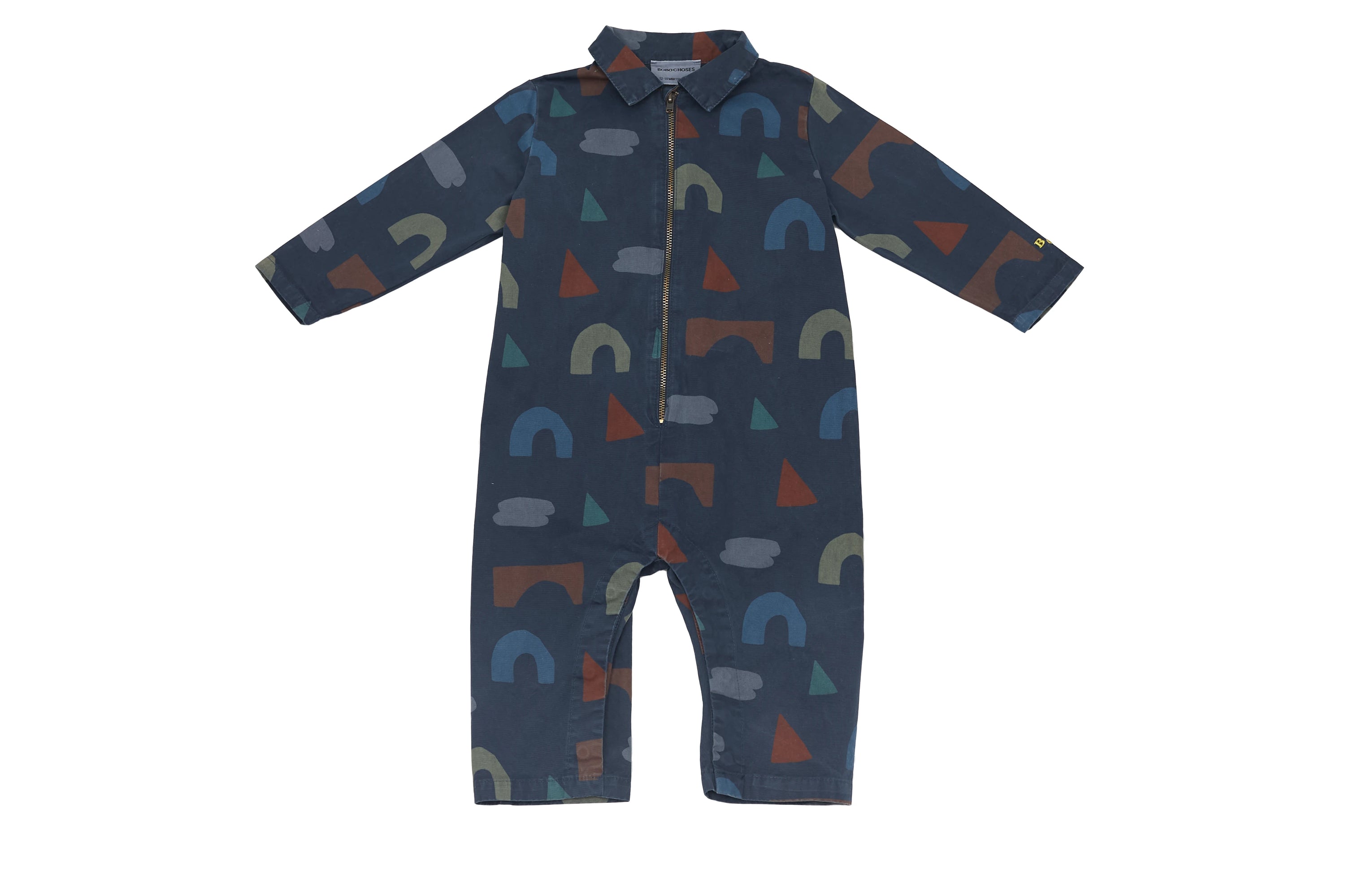 Bobo Choses Zip-Up Abstract Jumpsuit