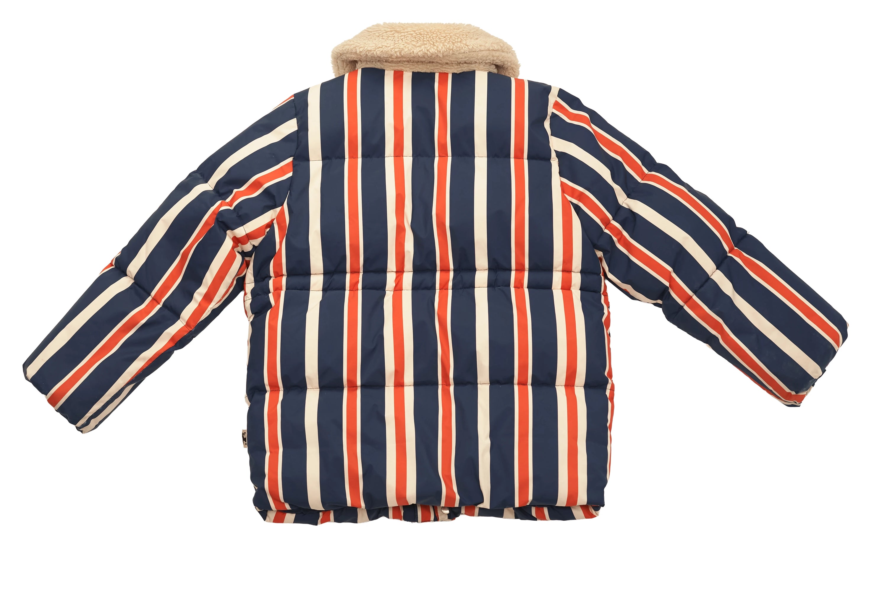 Mini Rodini Cozy Panda Stripes Puffer Jacket