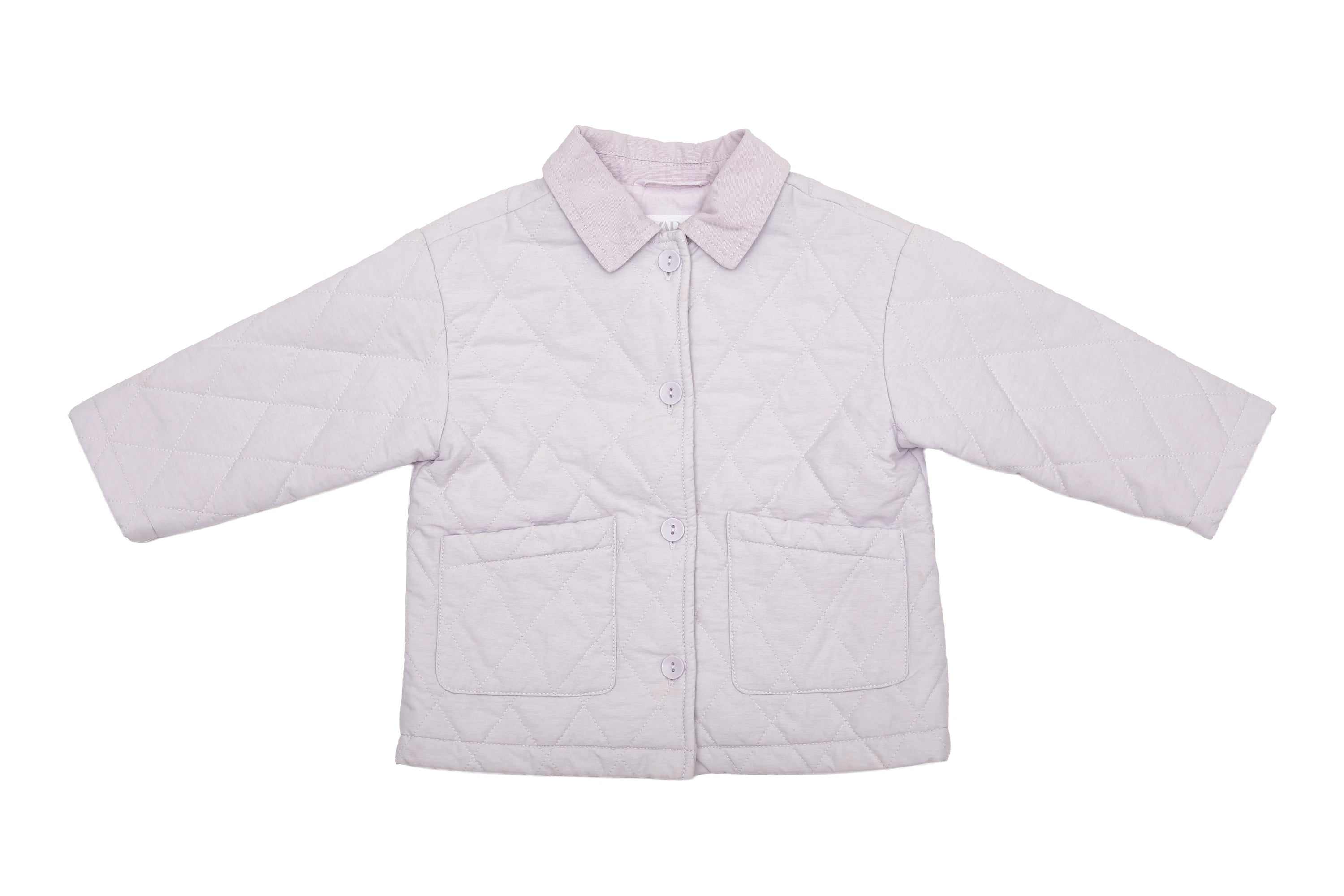 Zara Lilac Cloud Quilted Jacket