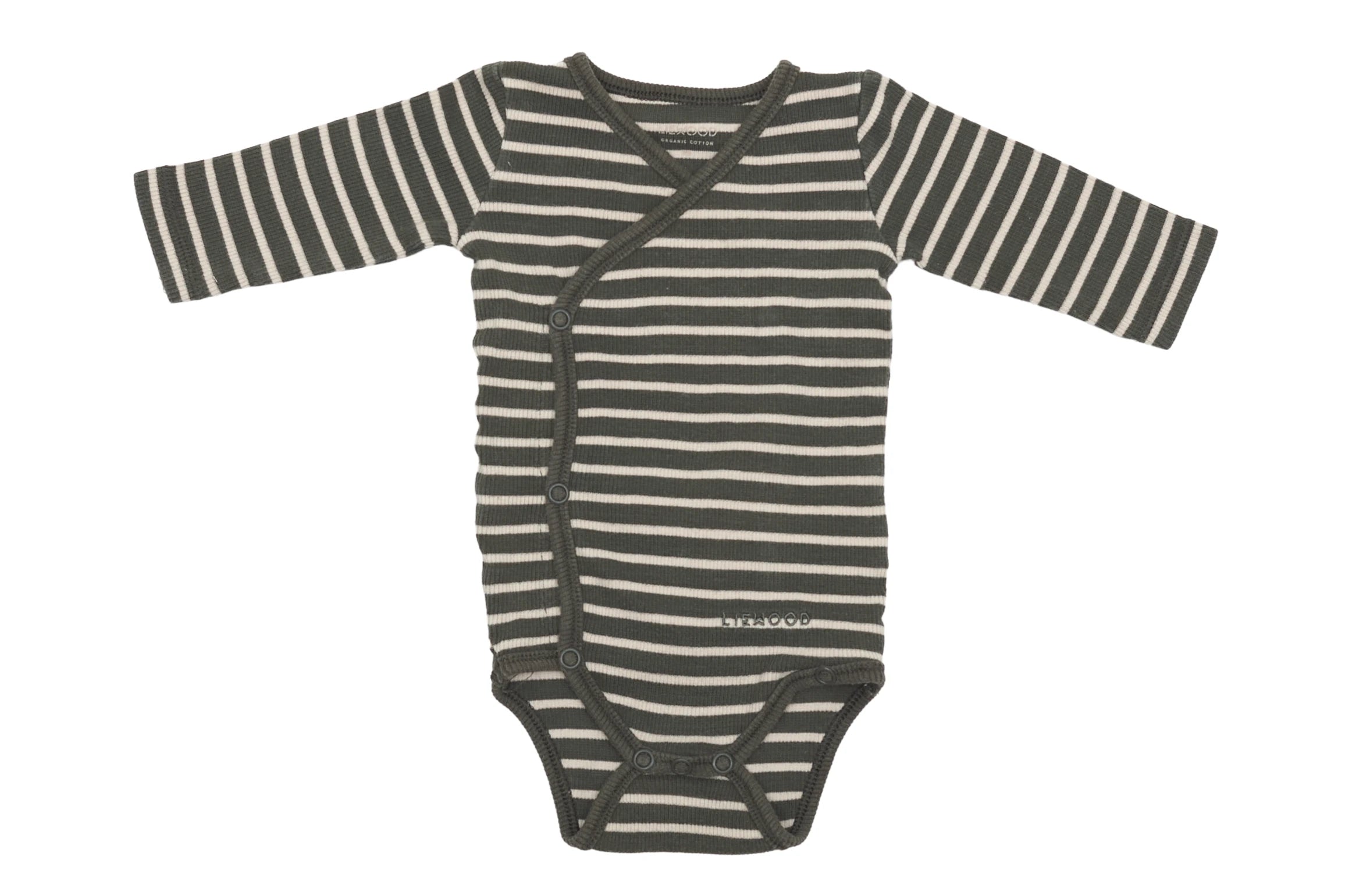 Liewood Organic Olive Stripe Cozy Bodysuit