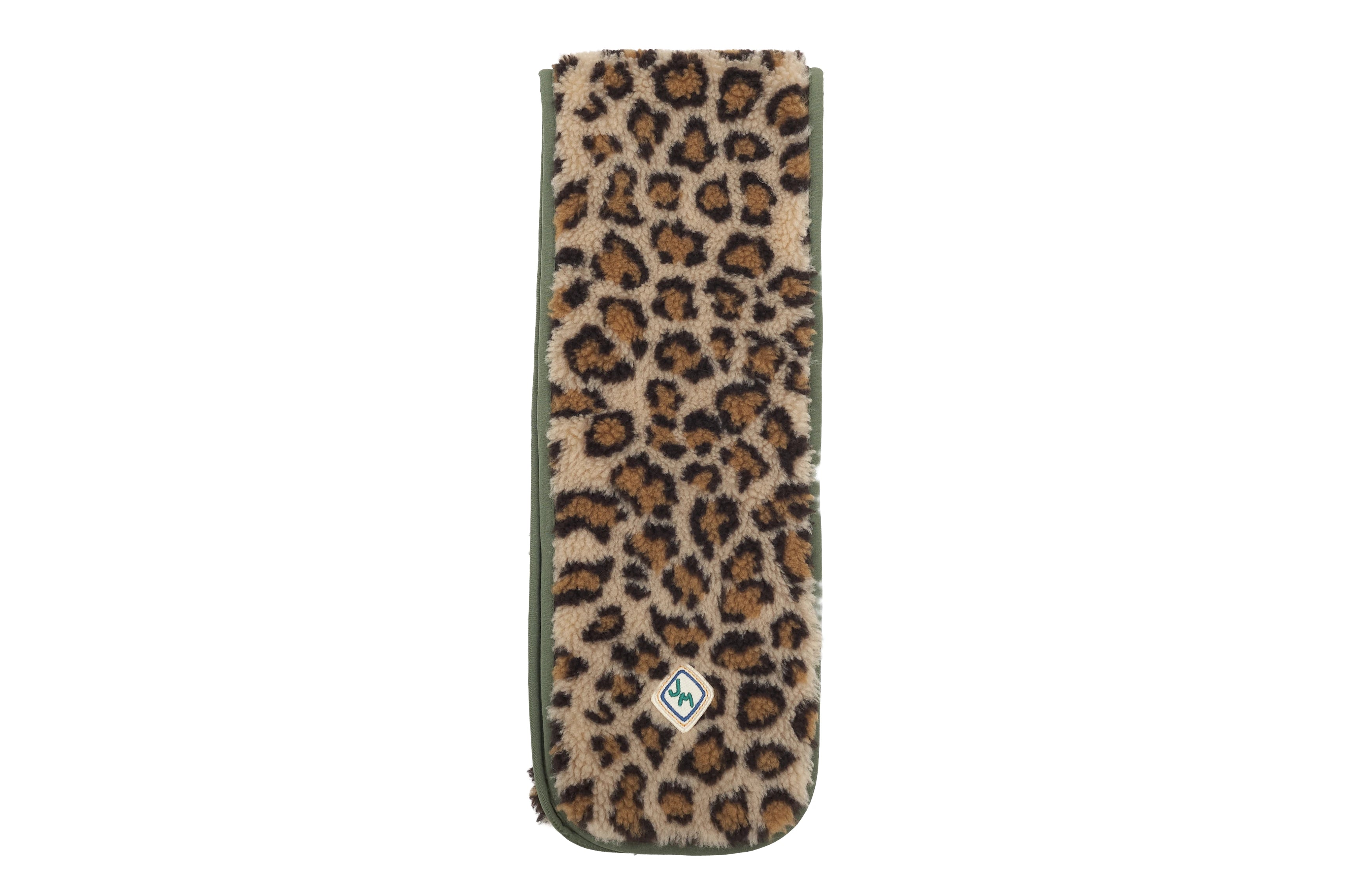 Jelly Mallow Leopard Fur Reversible Scarf