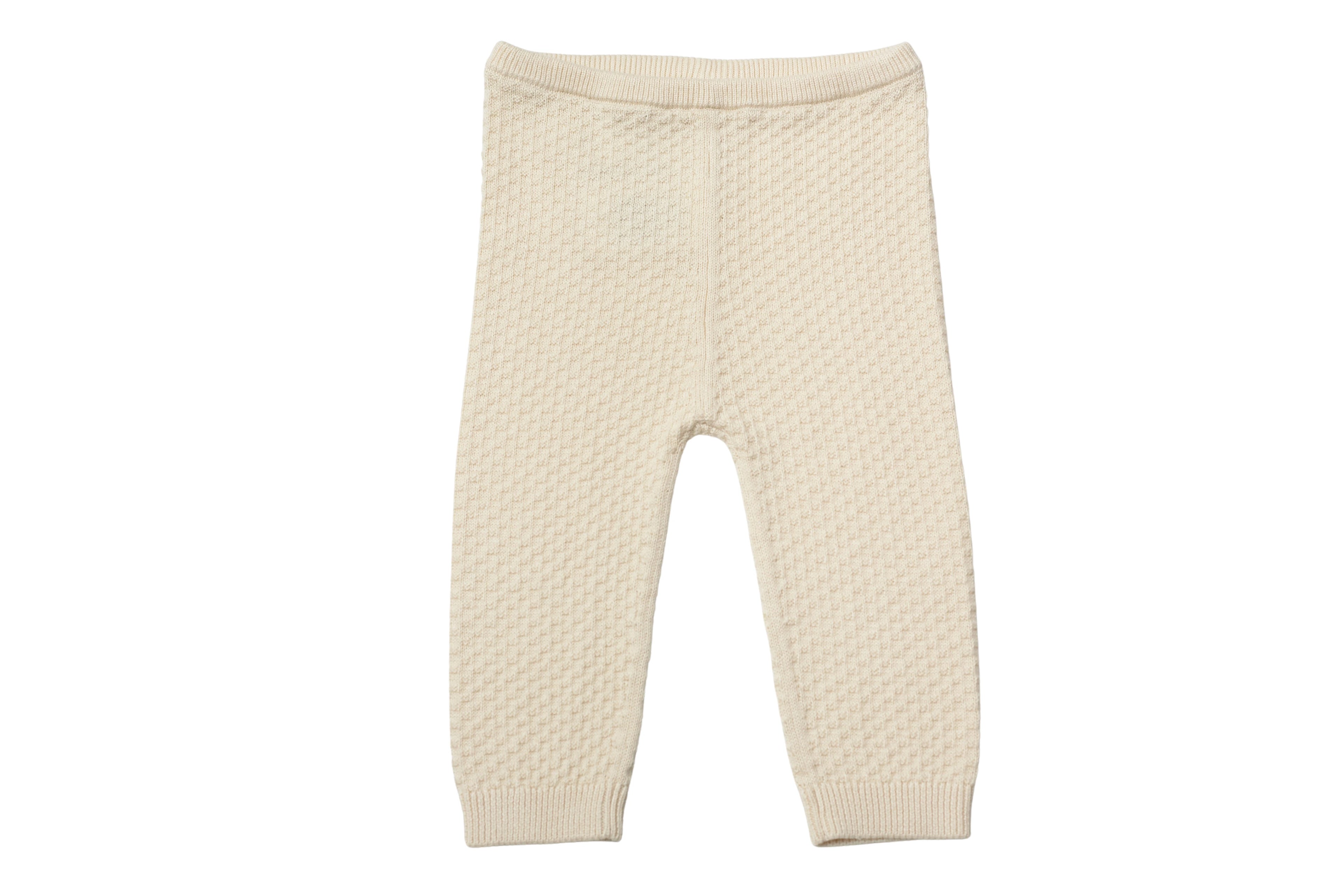 Bonpoint Snuggly Warm Vanilla Knit Leggings with Cashmere