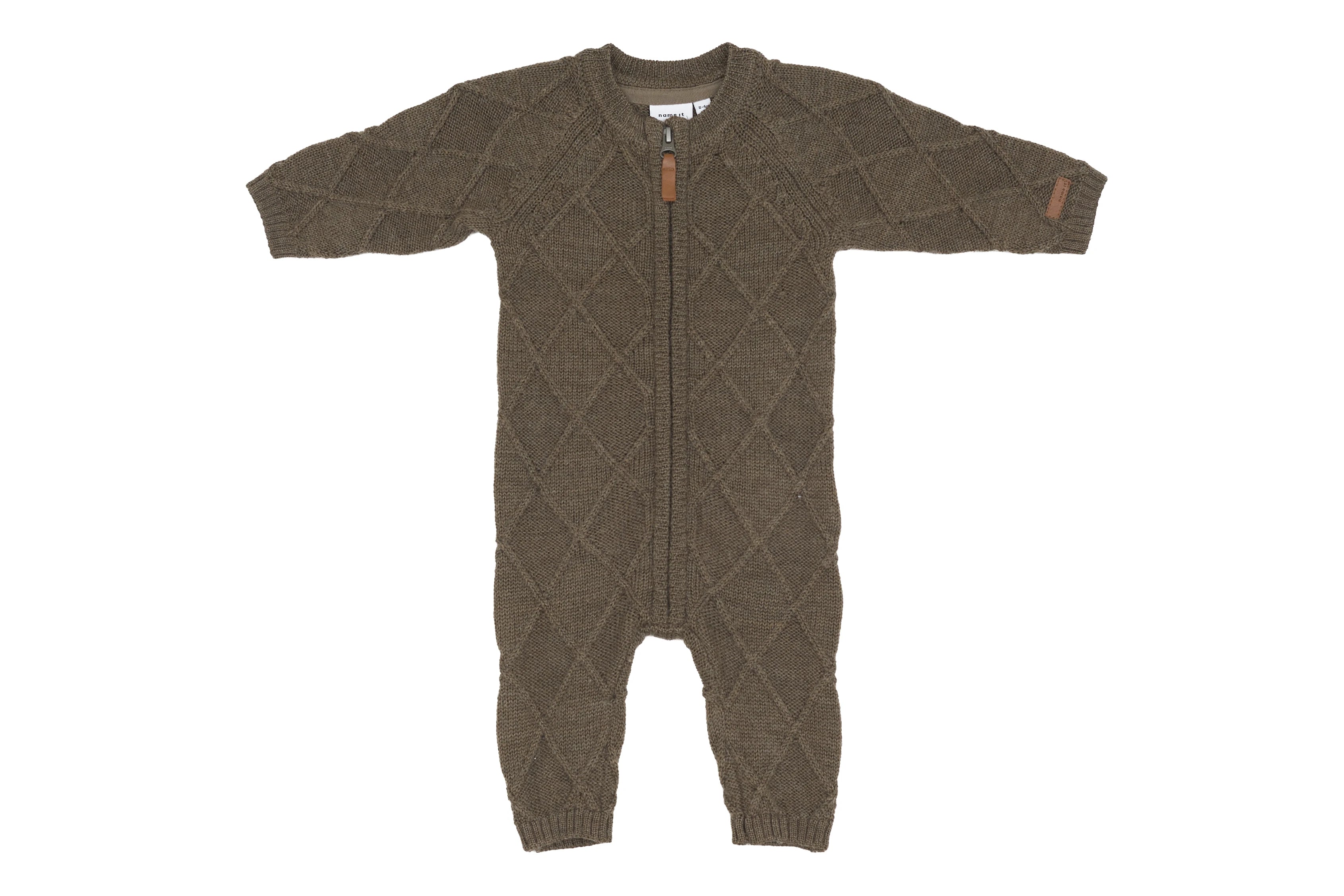 Name It Little Cozy Woodland Knit Jumpsuit 100% Wool