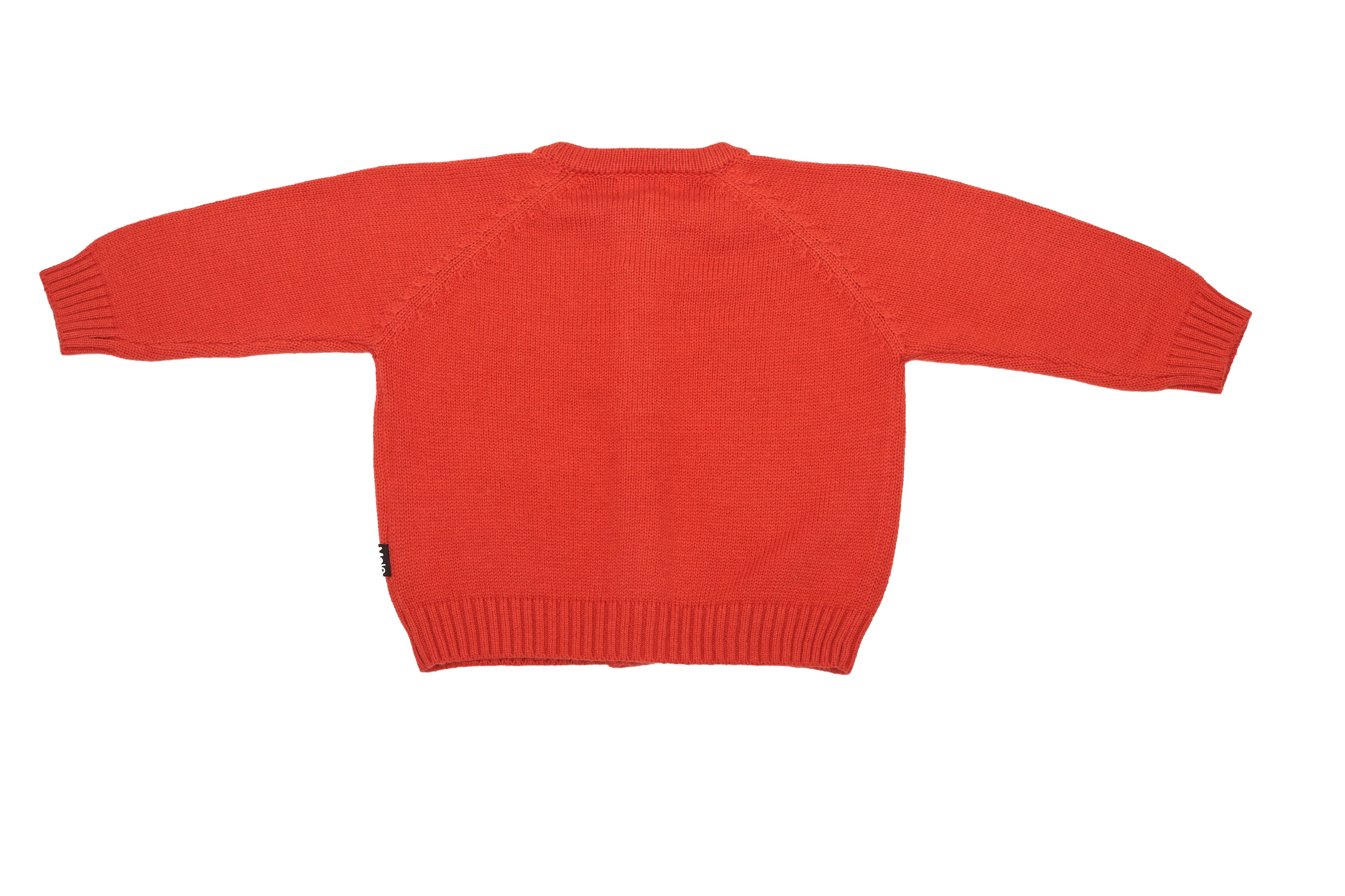 Molo Cozy Coral Red Cardigan Set Made with Wool