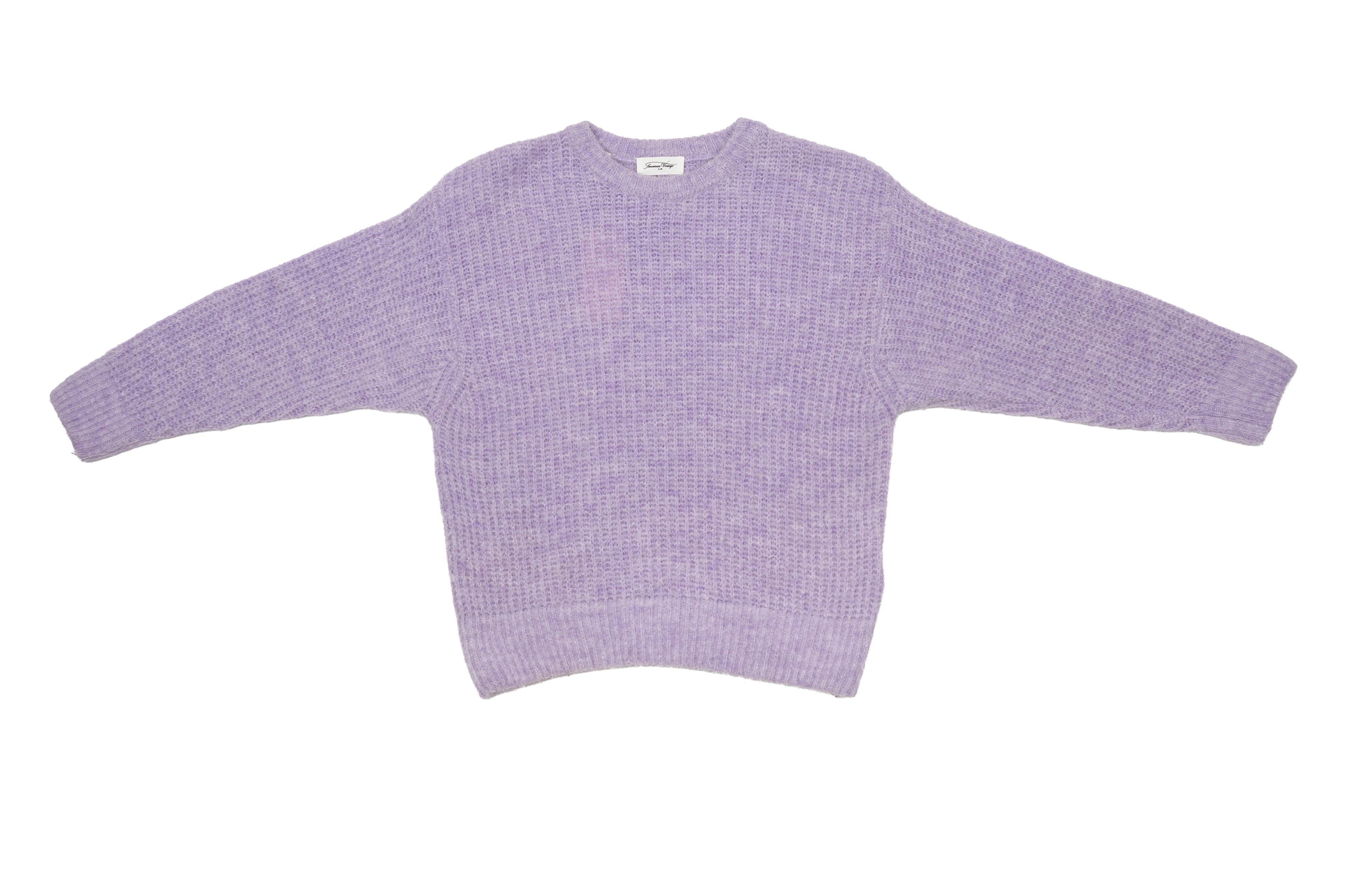American Vintage Cozy Dreams Lavender Knit Sweater