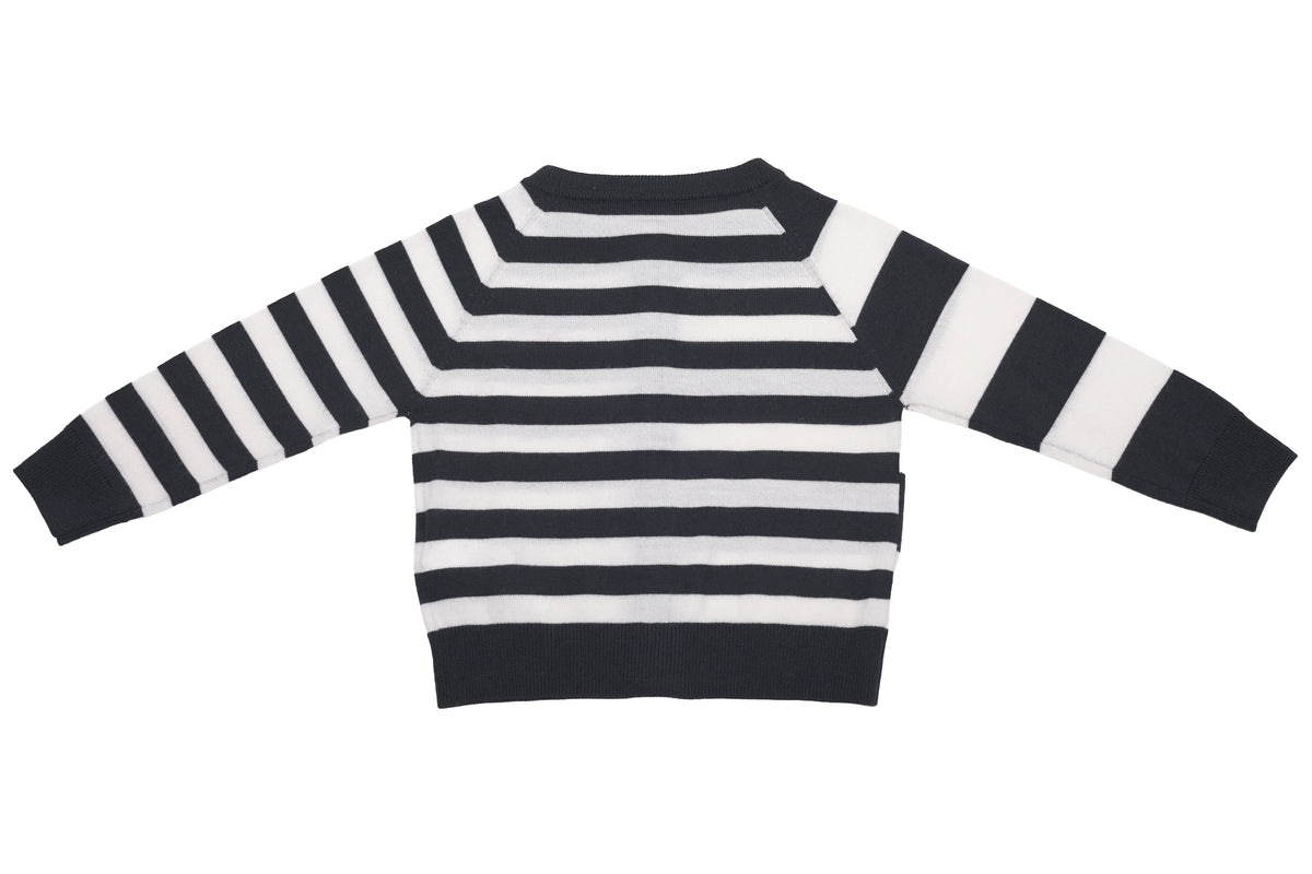 MAX & Co. Nautical Heartbeat Wool Cardigan