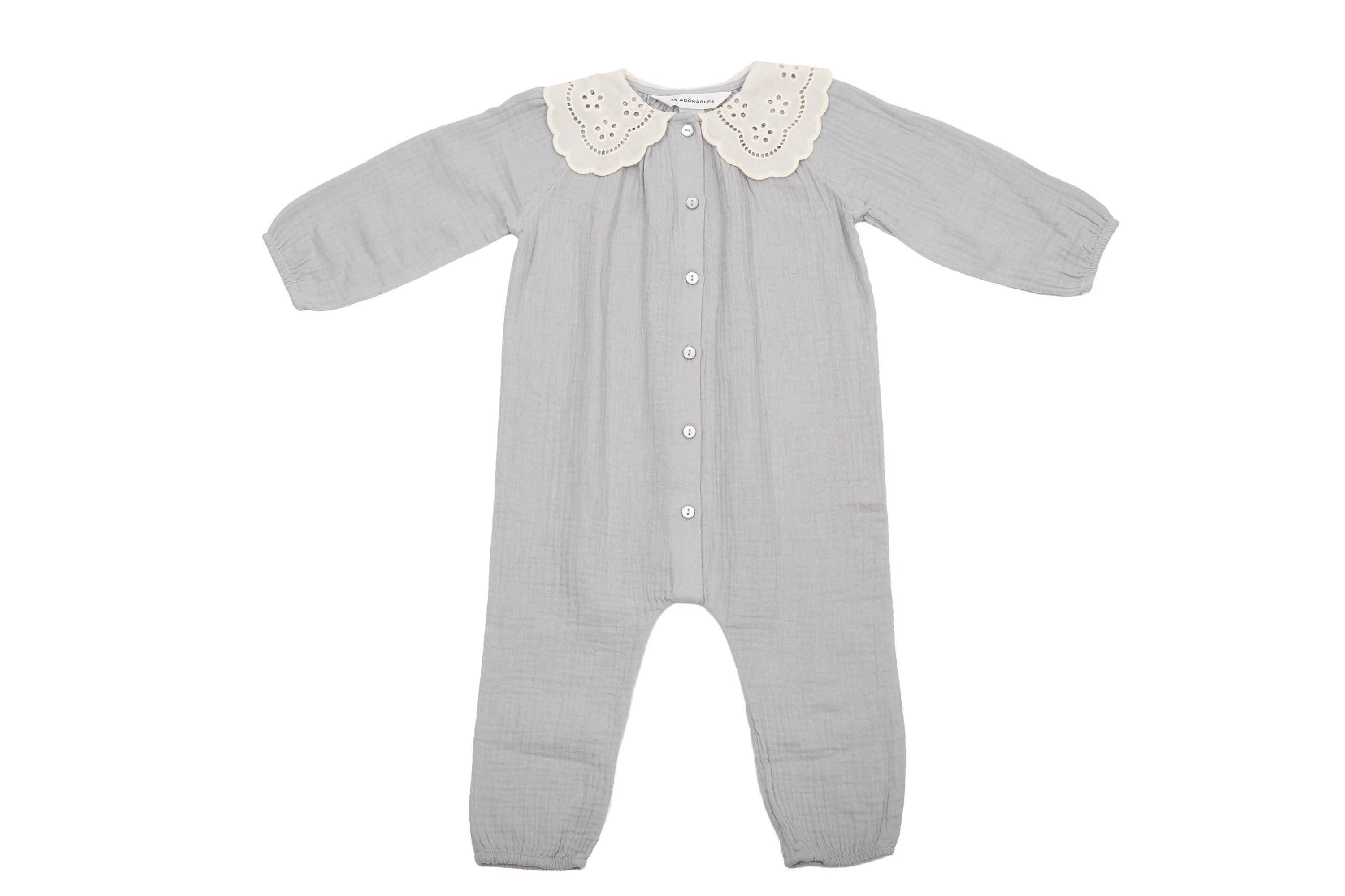 H&M Adorables Jumpsuit with Embroidered Collar