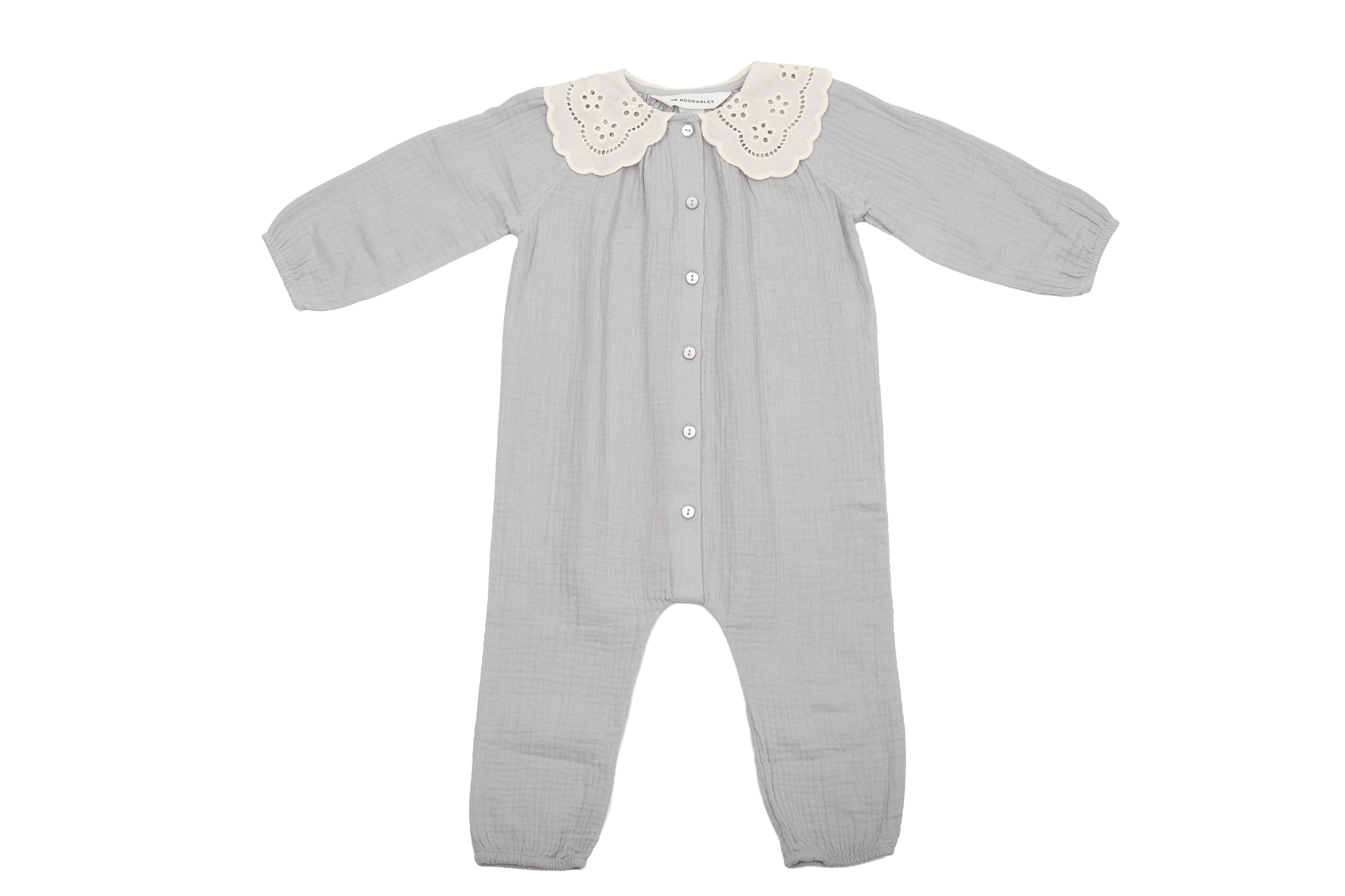 H&M Adorables Jumpsuit with Embroidered Collar