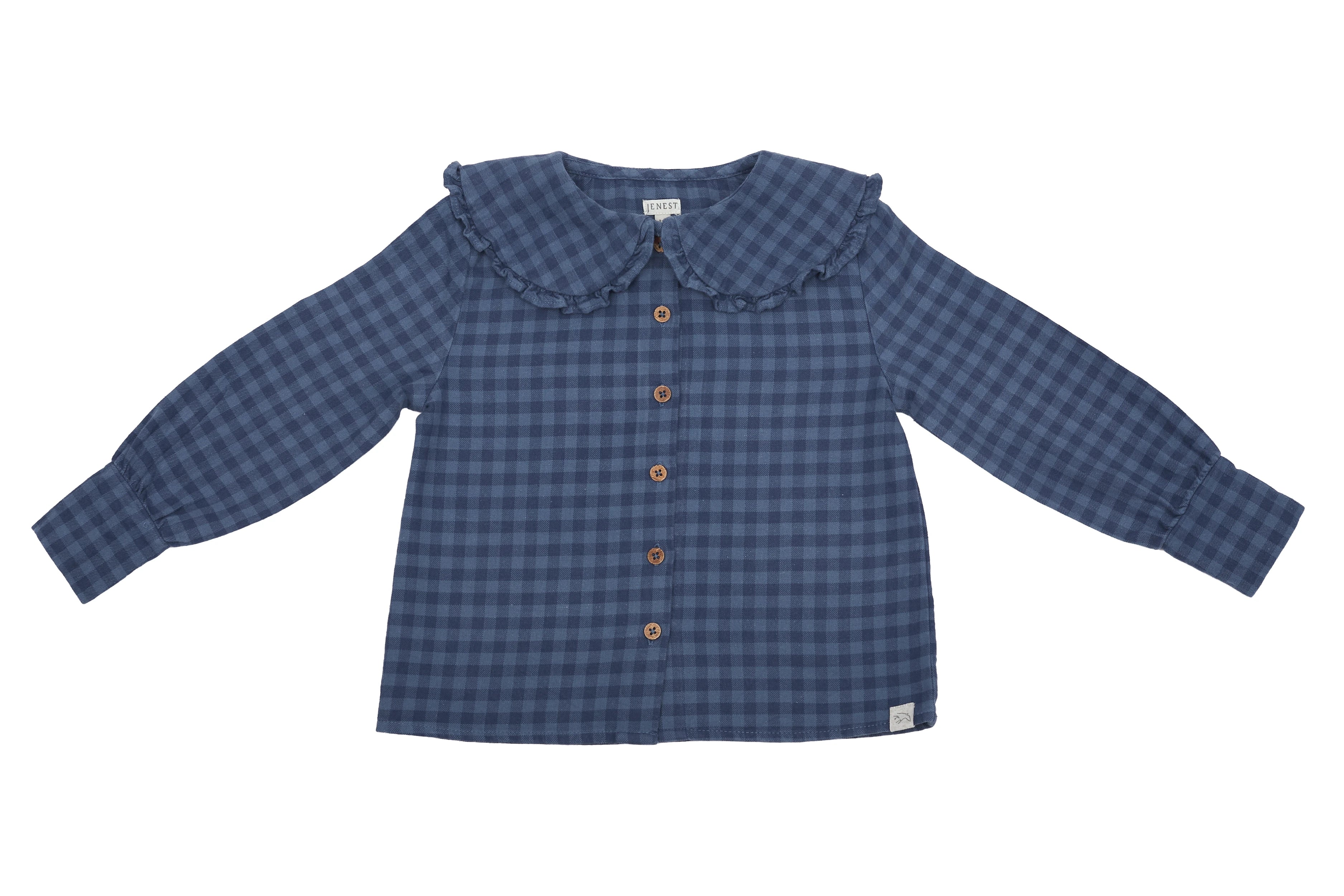 Jenest Ruffle Gingham Blouse