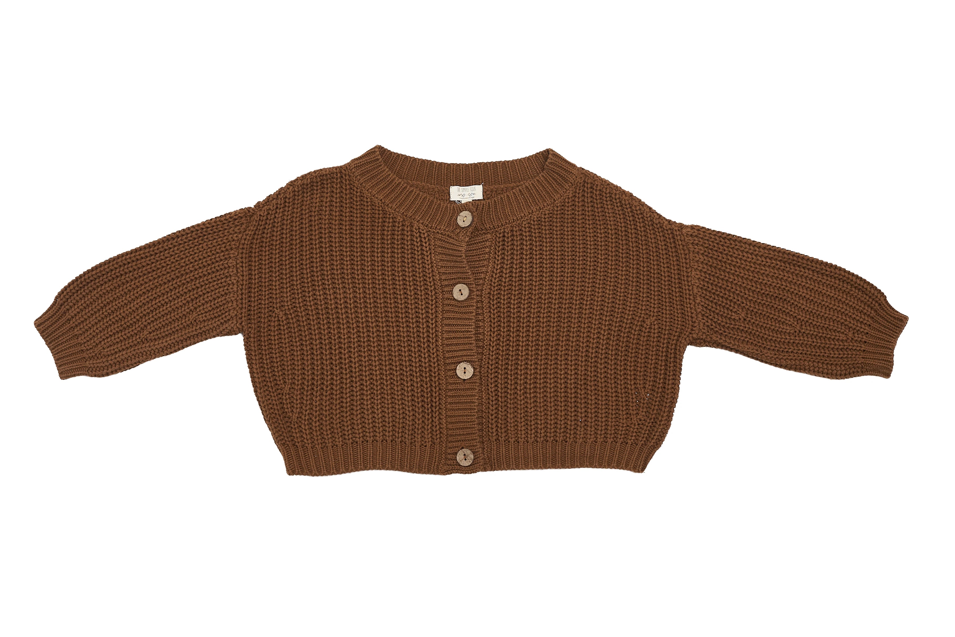 The Simple Folk Cozy Chestnut Knit Cardigan