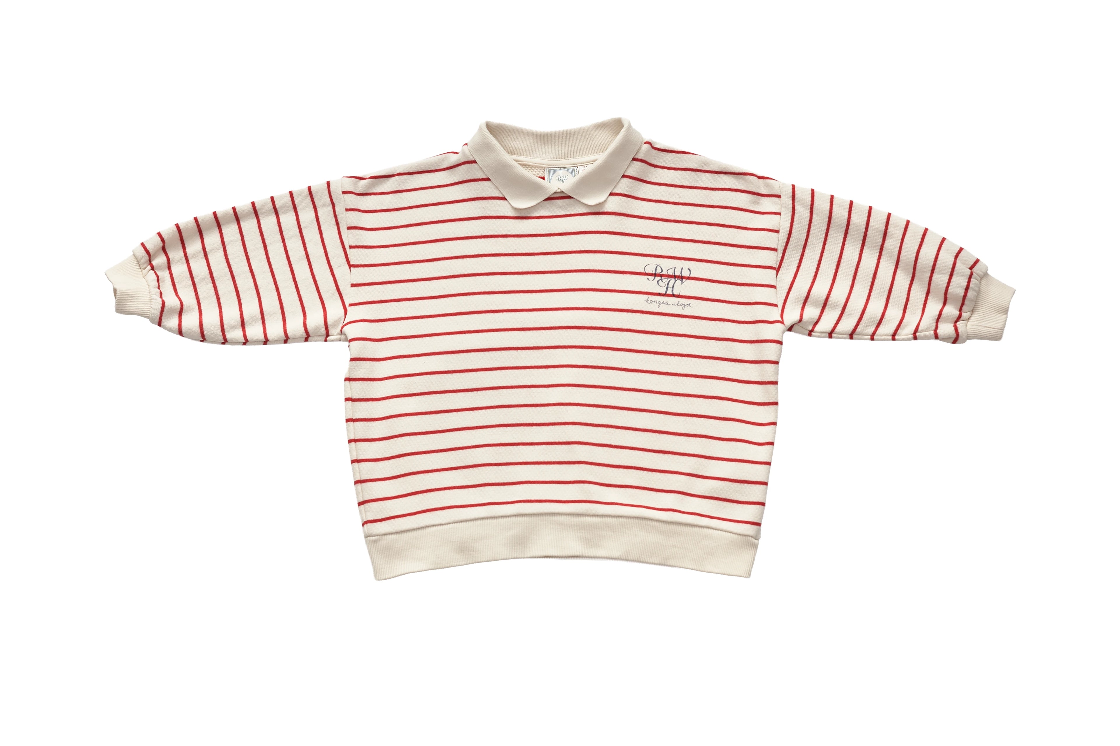 Konges Sløjd Red Stripe Polo Sweatshirt