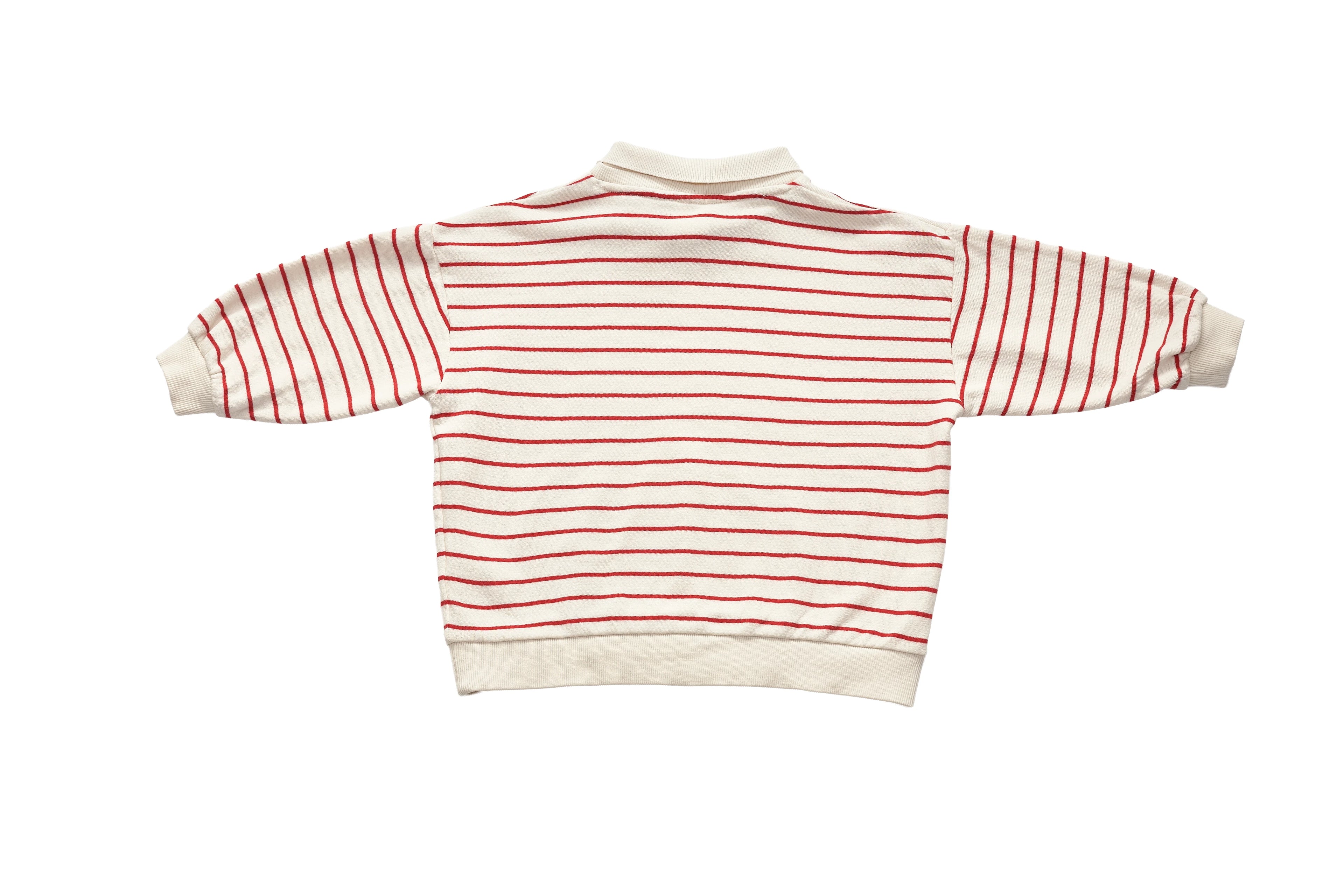 Konges Sløjd Red Stripe Polo Sweatshirt