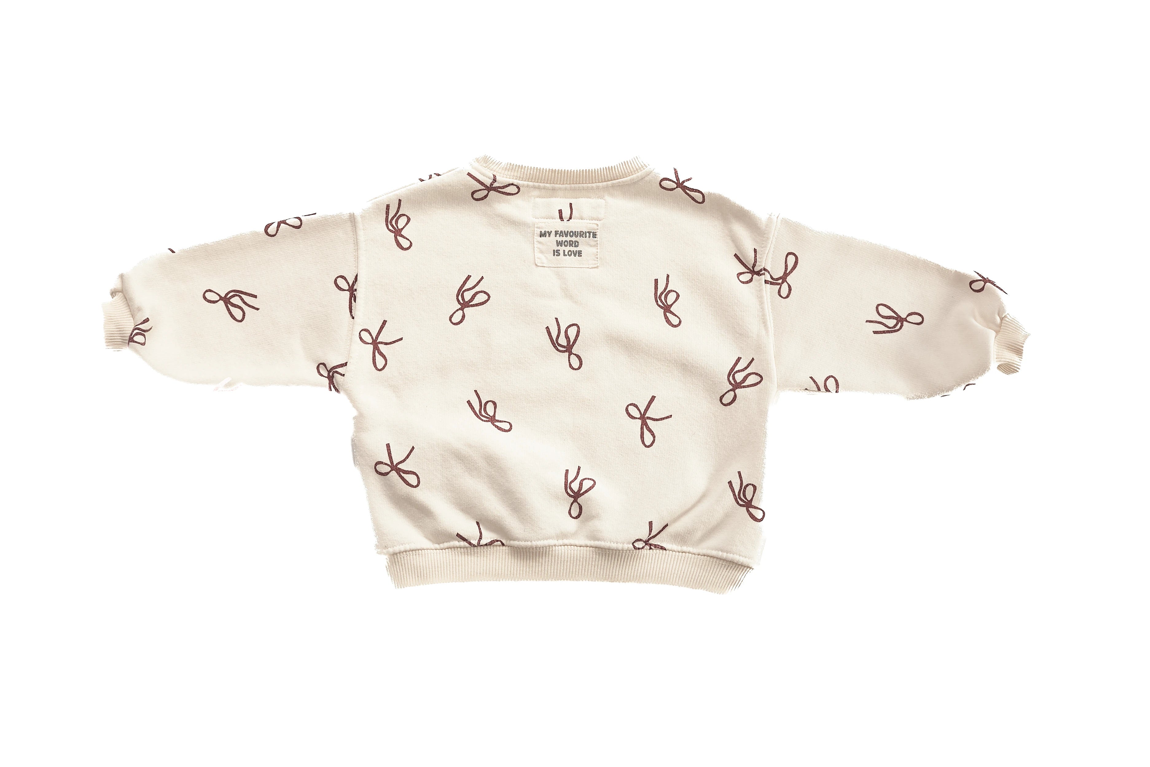 Zara Sunday Ribbons Bow Print Sweatshirt