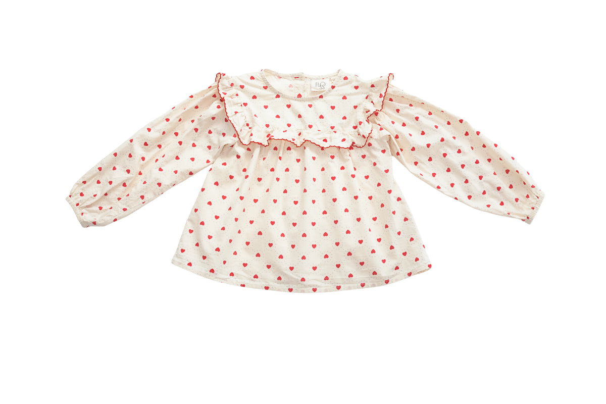 Flöss Heart Garden Ruffle Blouse