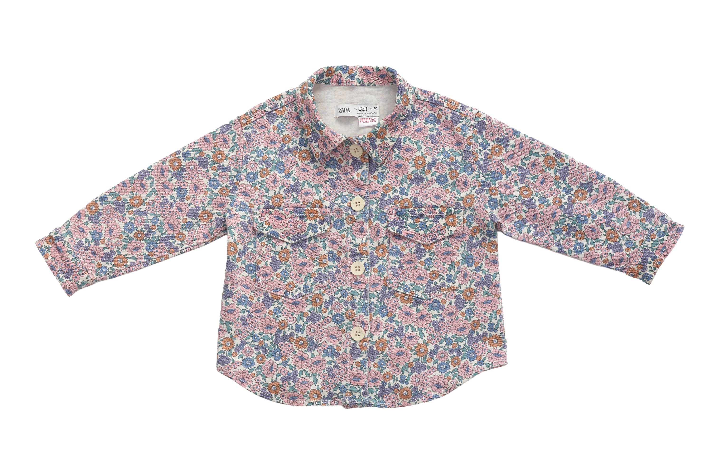 Zara Bloom Button Overshirt & Trousers Set
