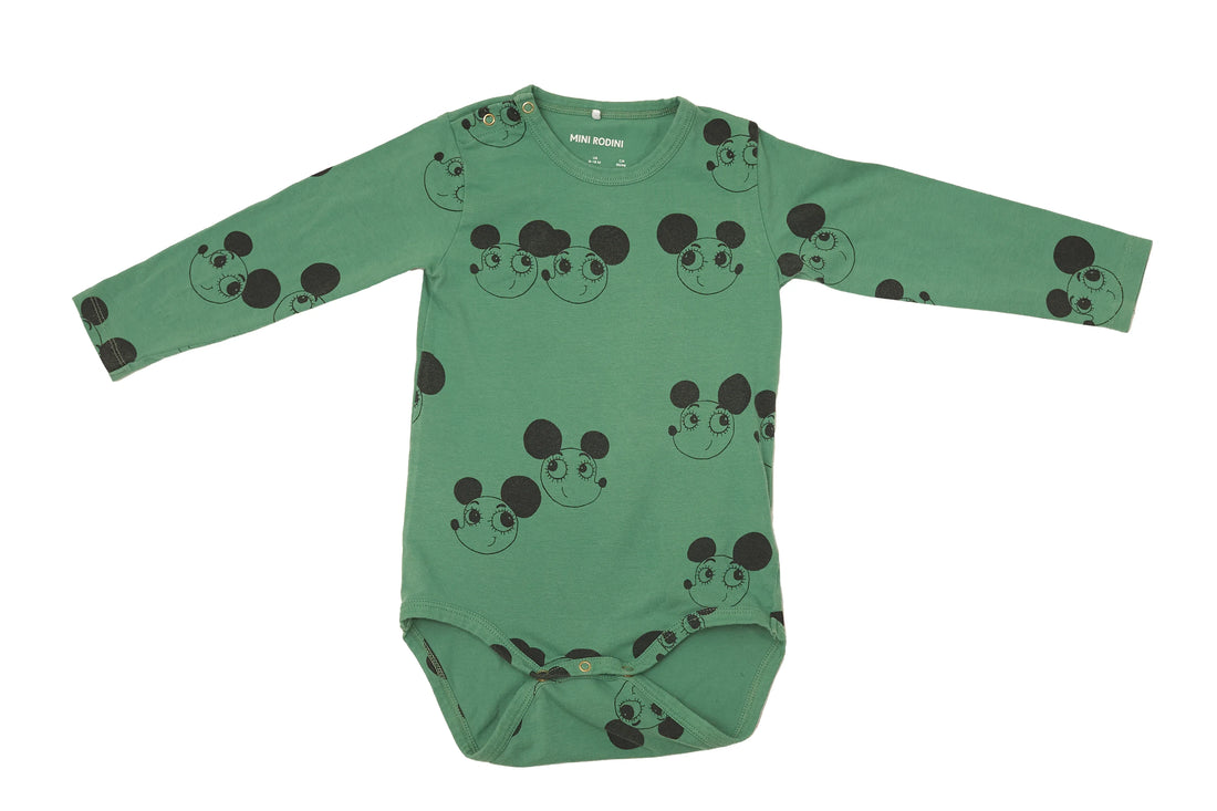 Mini Rodini Green Ritzratz Bodysuit