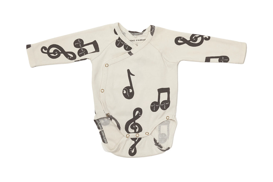 Mini Rodini Musical Note Baby Bodysuit