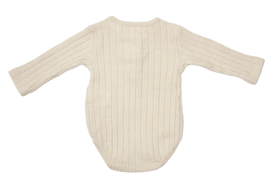Zara Cozy Cream Ribbed Bodysuit