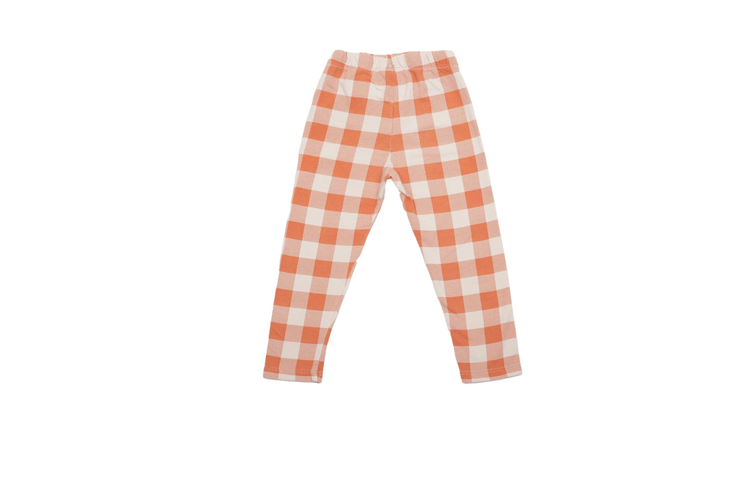 Lindex Gingham Peach Dream Leggings