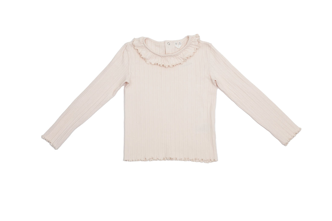 Arket Ruffled Ribbed Knit Top