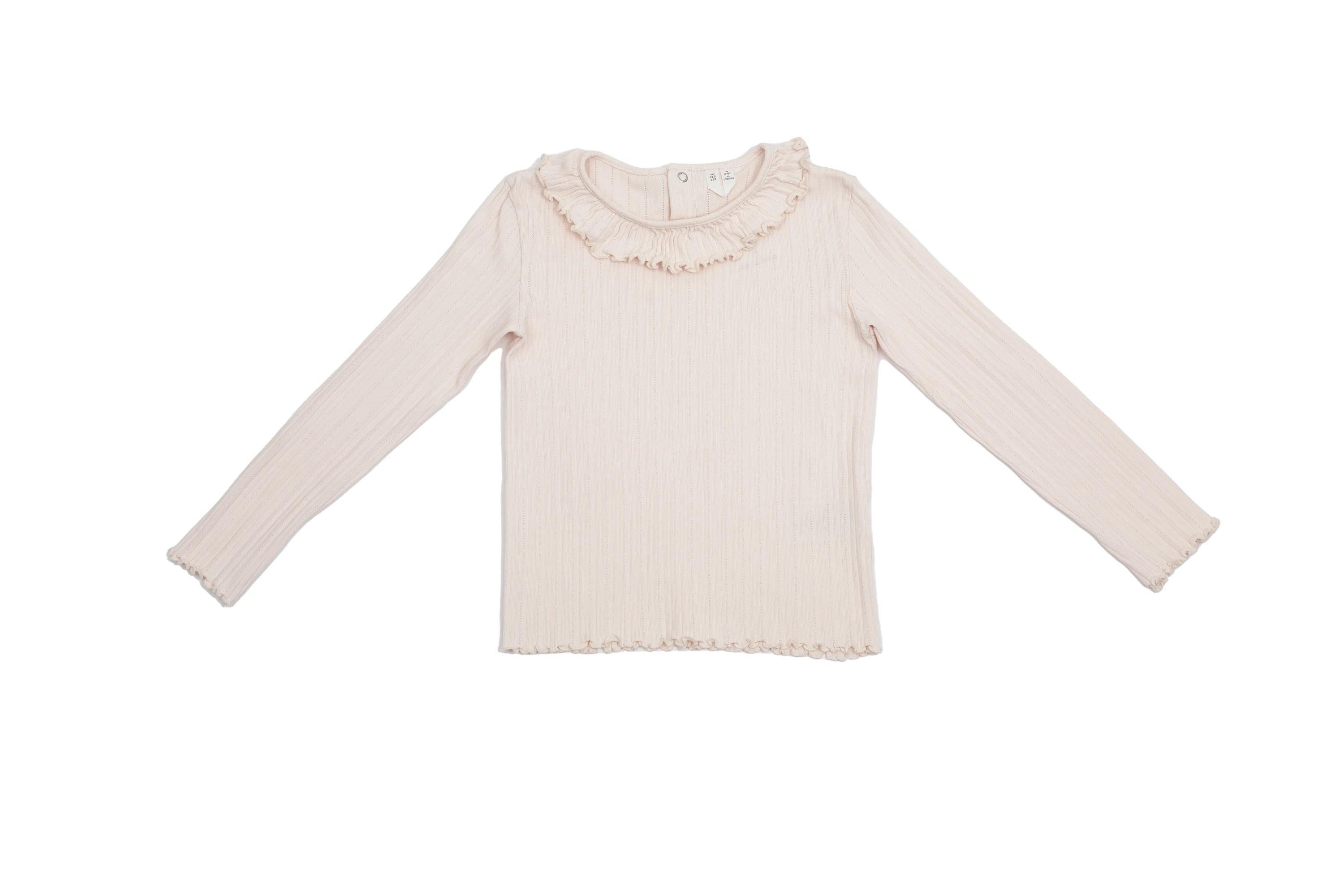 Arket Ruffled Ribbed Knit Top