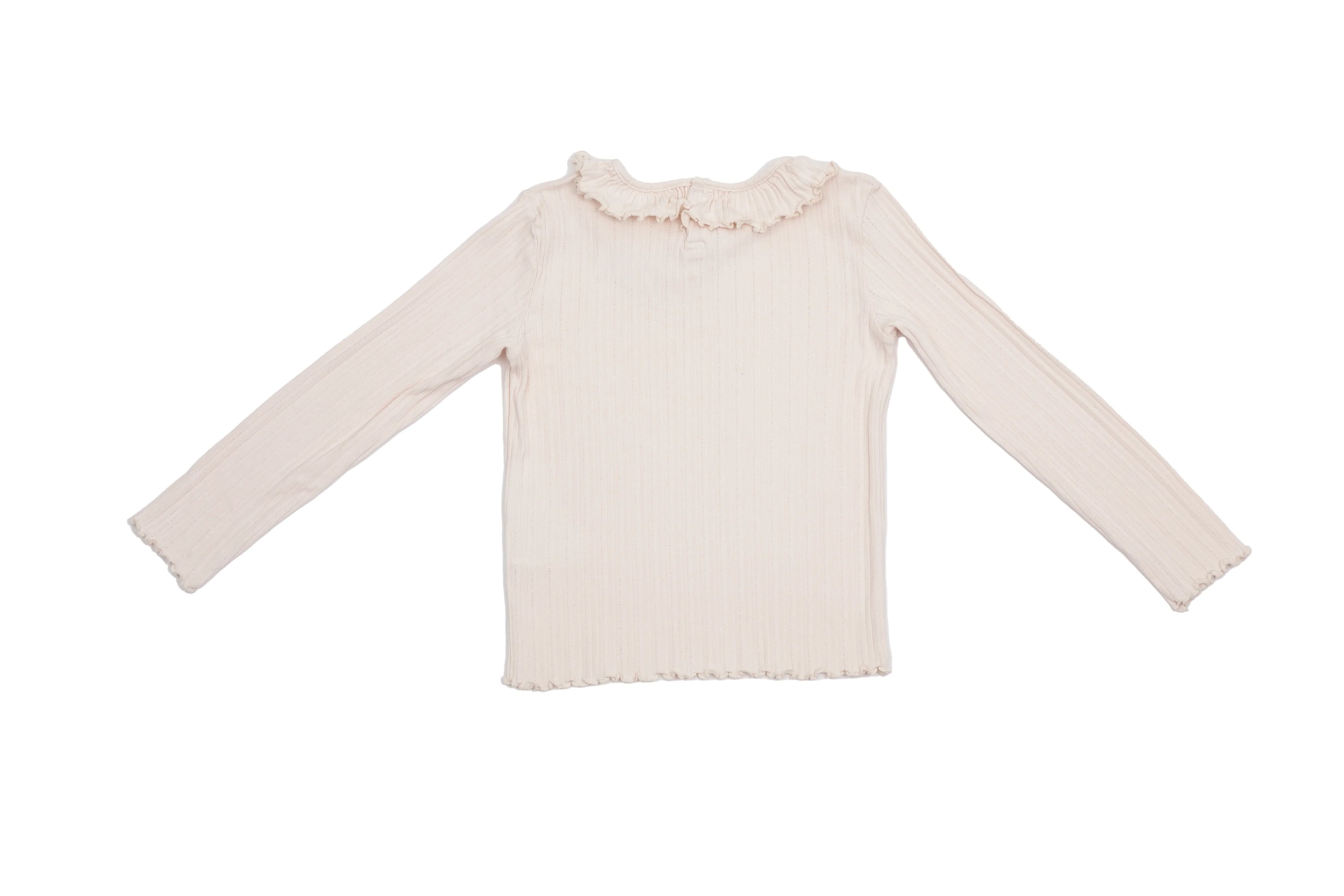 Arket Ruffled Ribbed Knit Top