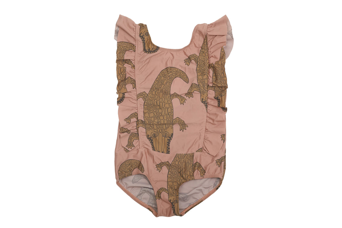 Mini Rodini Alligator Ruffle One-Piece Swimsuit