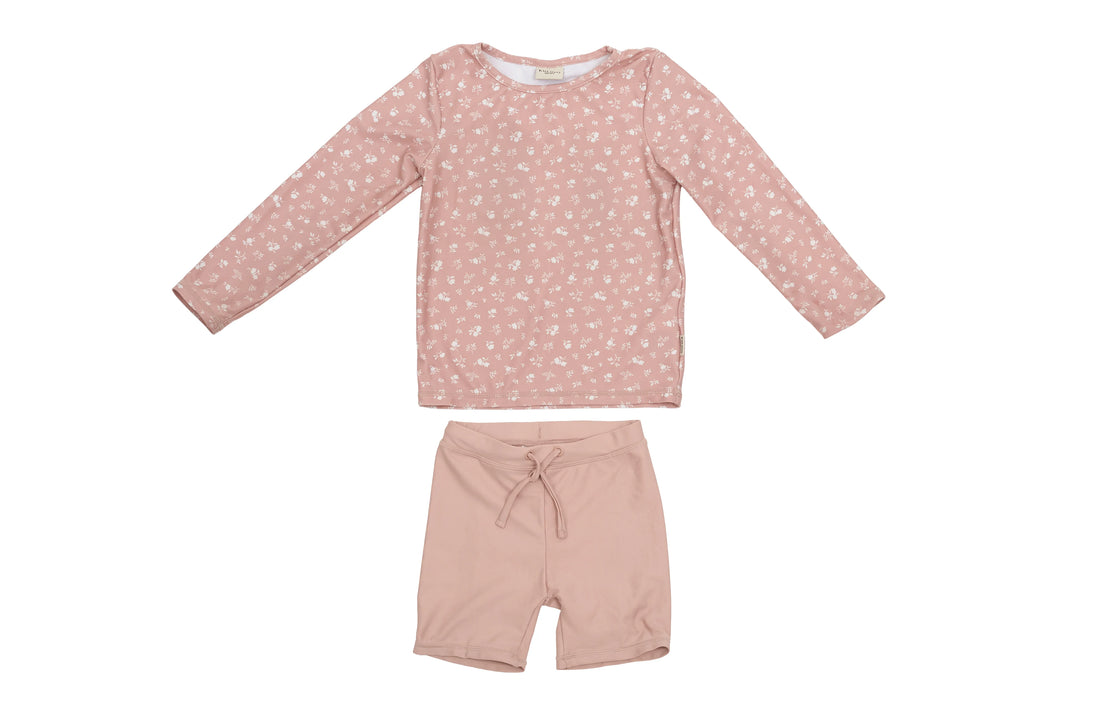 Kuling Dusty Rose Floral Swim Set