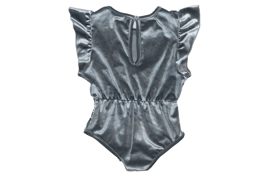 Maed For Mini Silver Velvet Dream Bodysuit