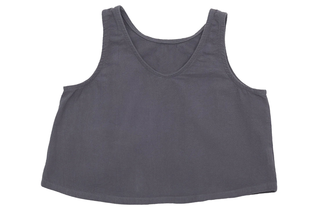 Tothemoon Grey Linen Tank