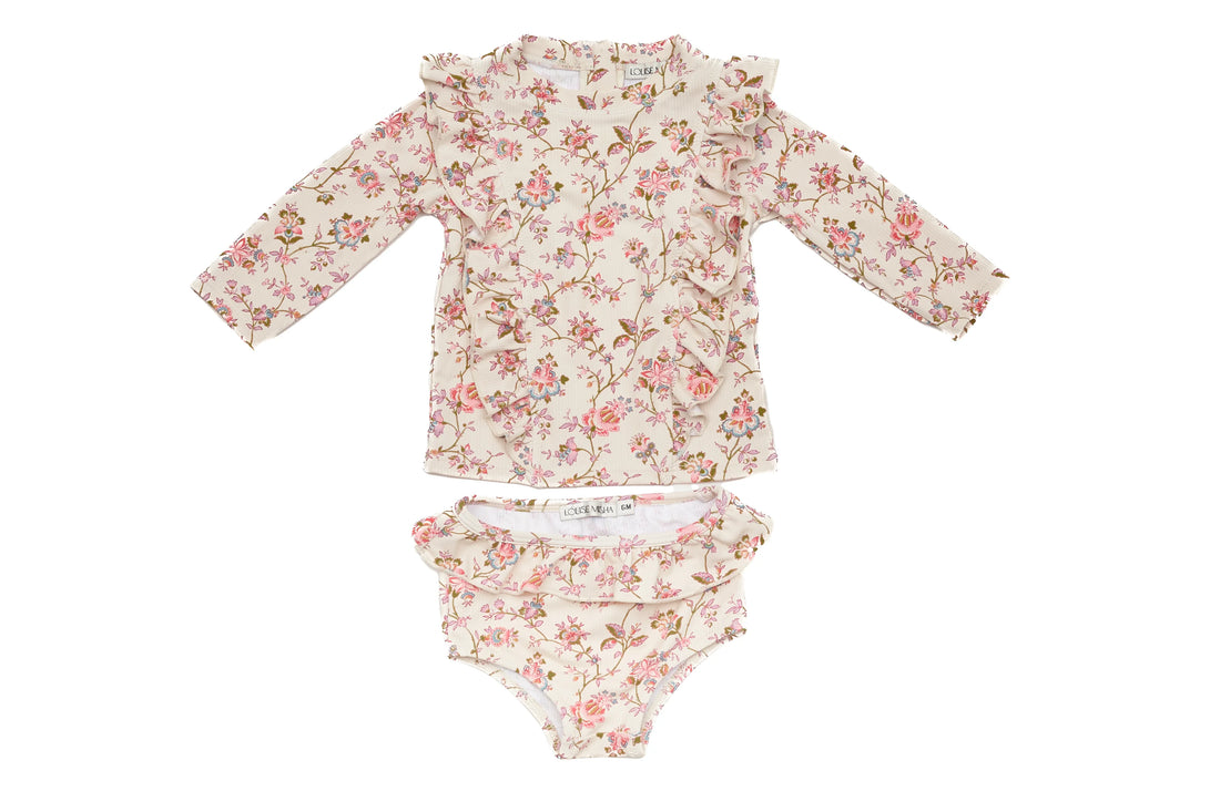 Louise Misha Floral Ruffle Swim Set
