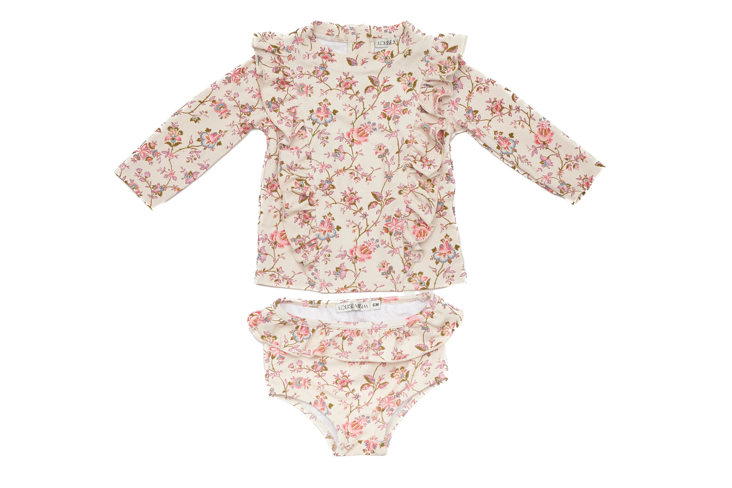 Louise Misha Floral Ruffle Swim Set