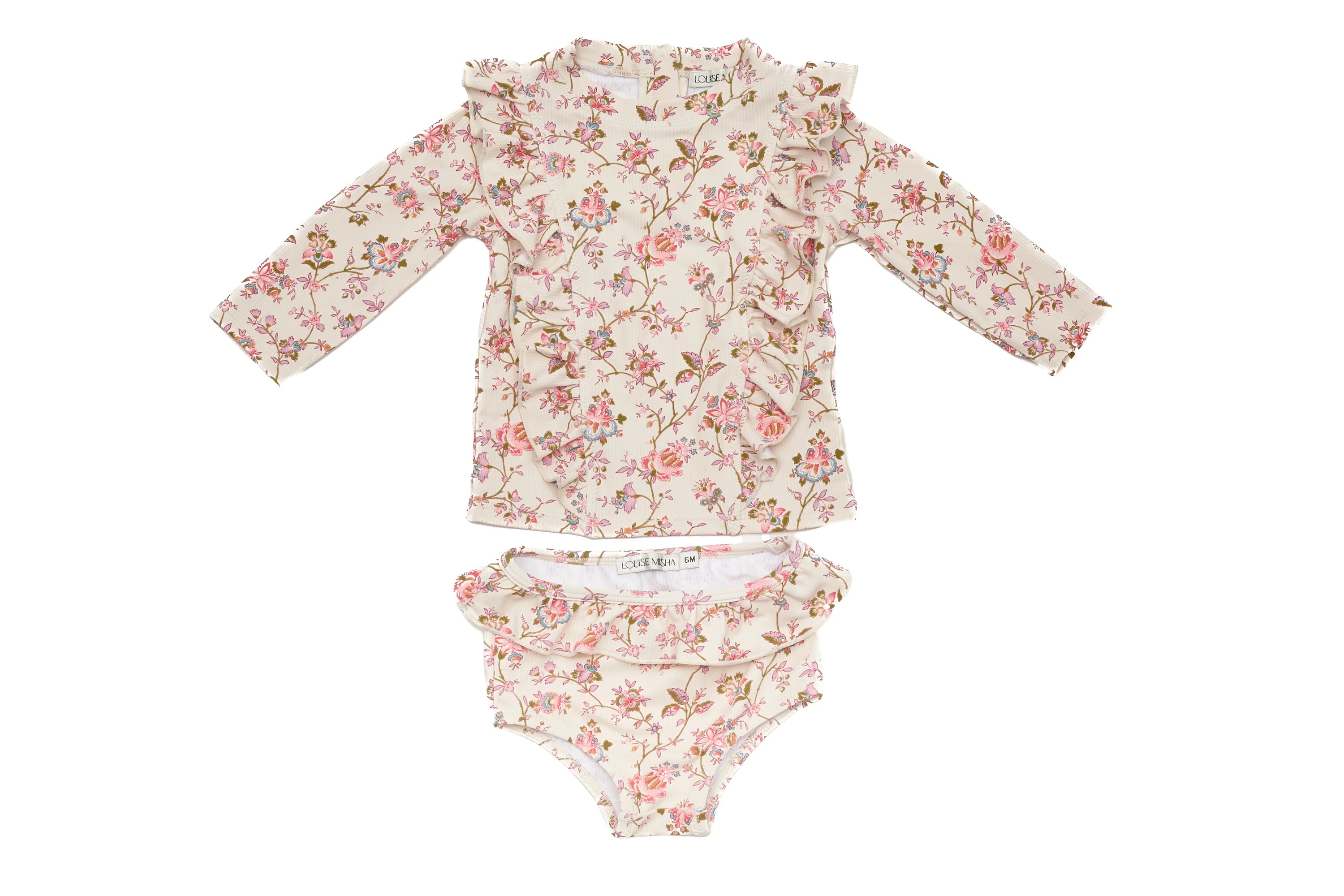 Louise Misha Floral Ruffle Swim Set