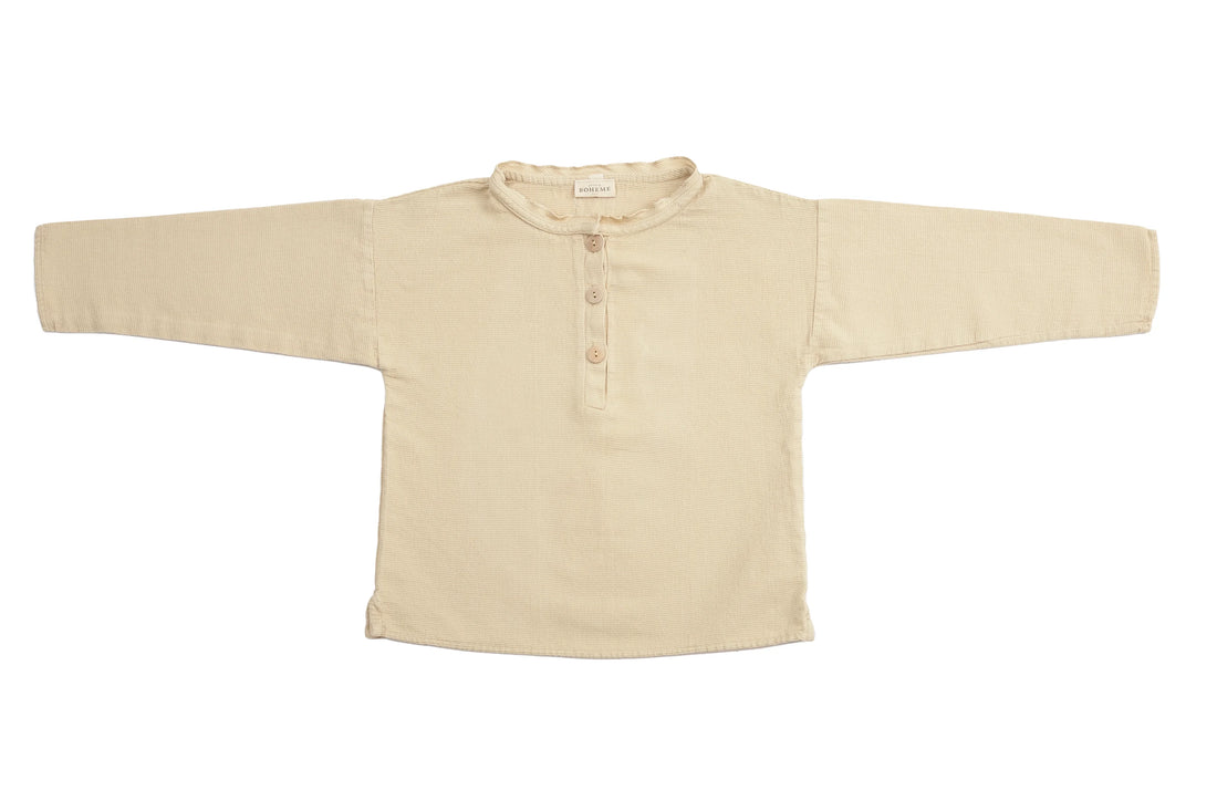 Studio Bohème Textured Organic Cotton Button-Down Shirt