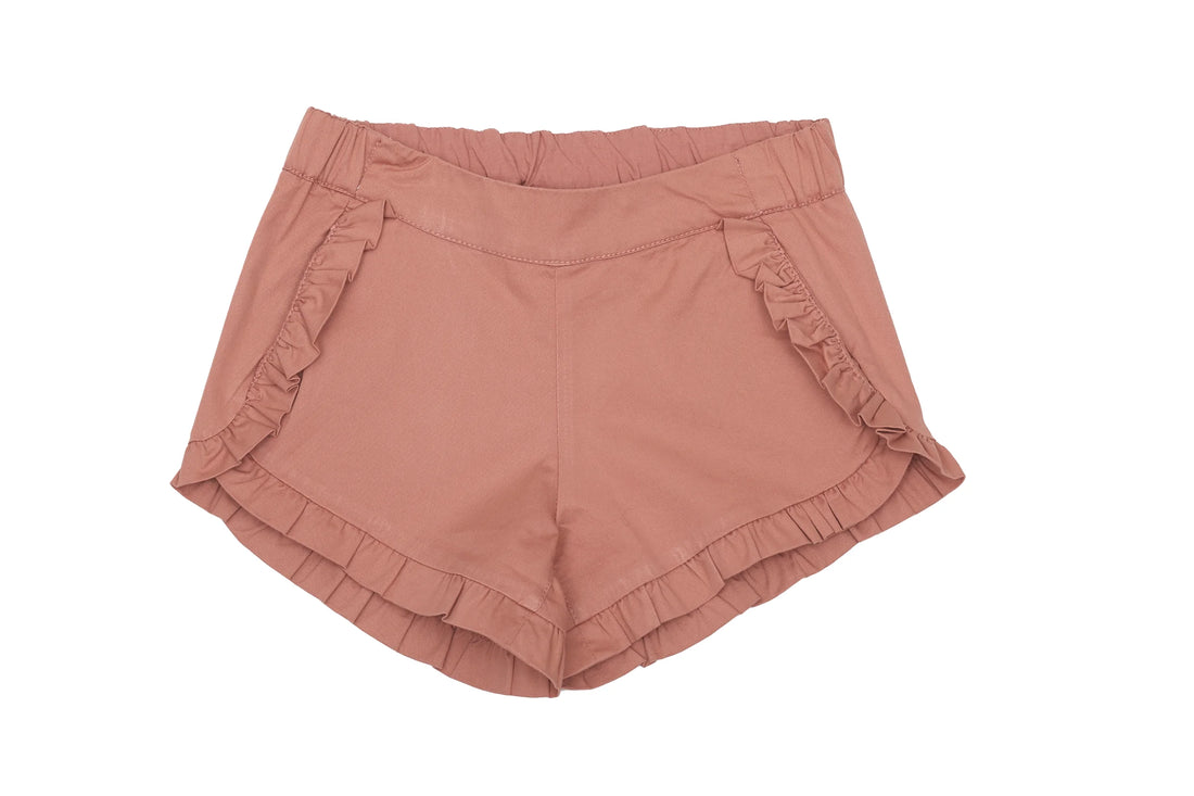 MarMar Copenhagen Morning Rose Ruffle Twill Shorts, NEW with tag