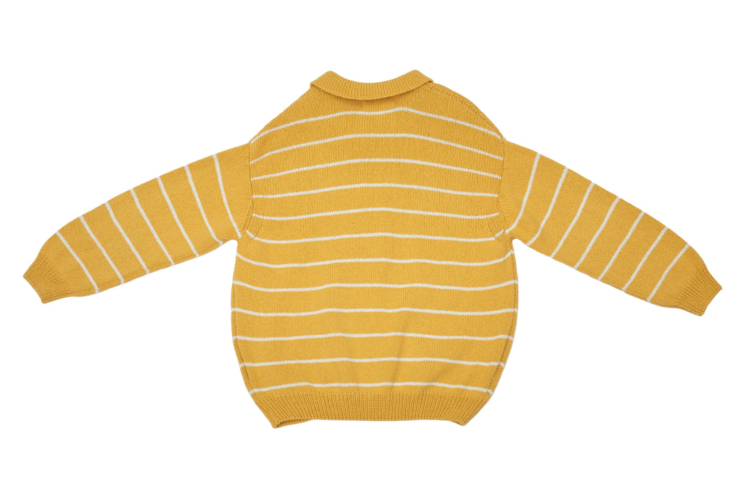 True Artist Curry Stripe Schoolhouse Cardigan