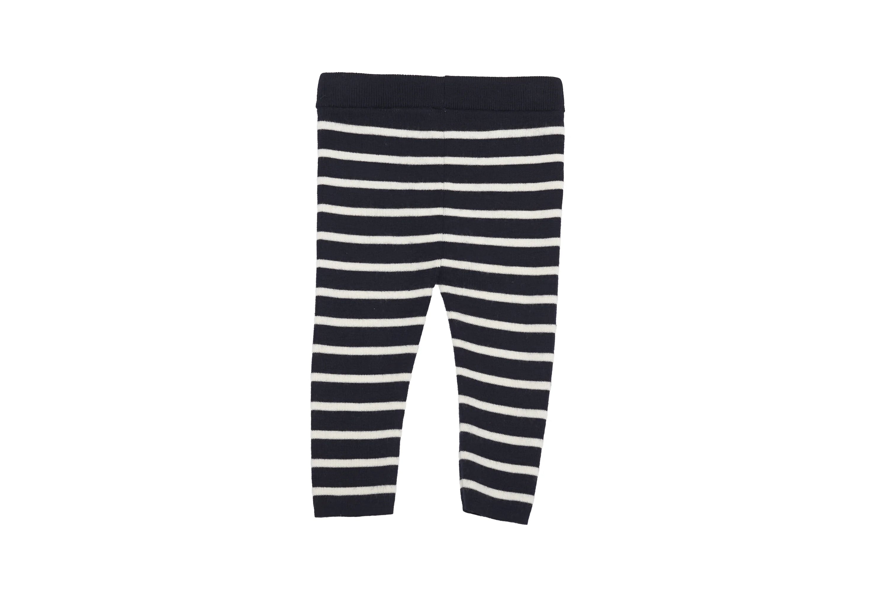Arket Striped  100% Wool Comfort Navy Leggings