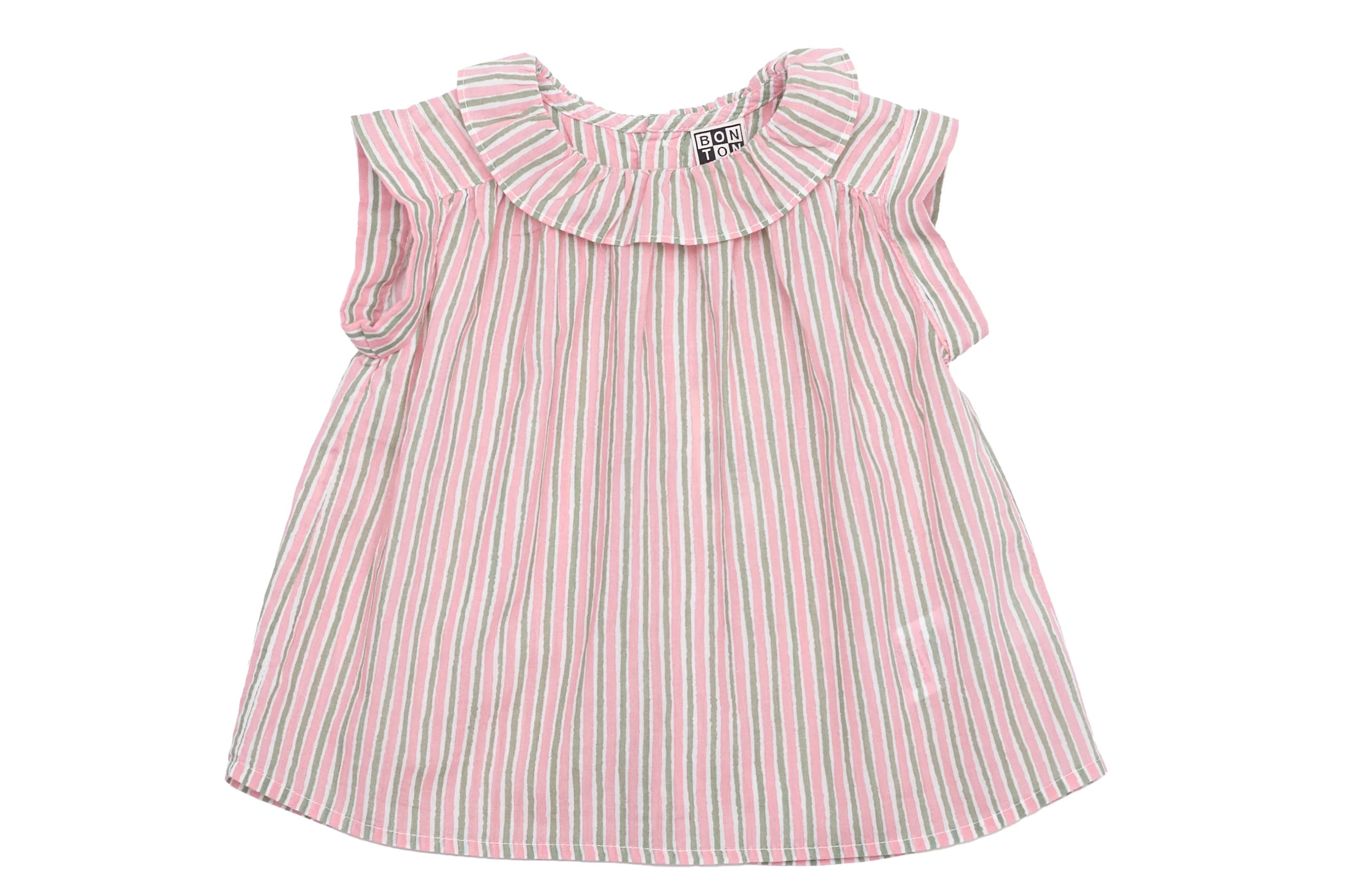Bonton Peach Pink Meadow Adventure Blouse, NEW with tag