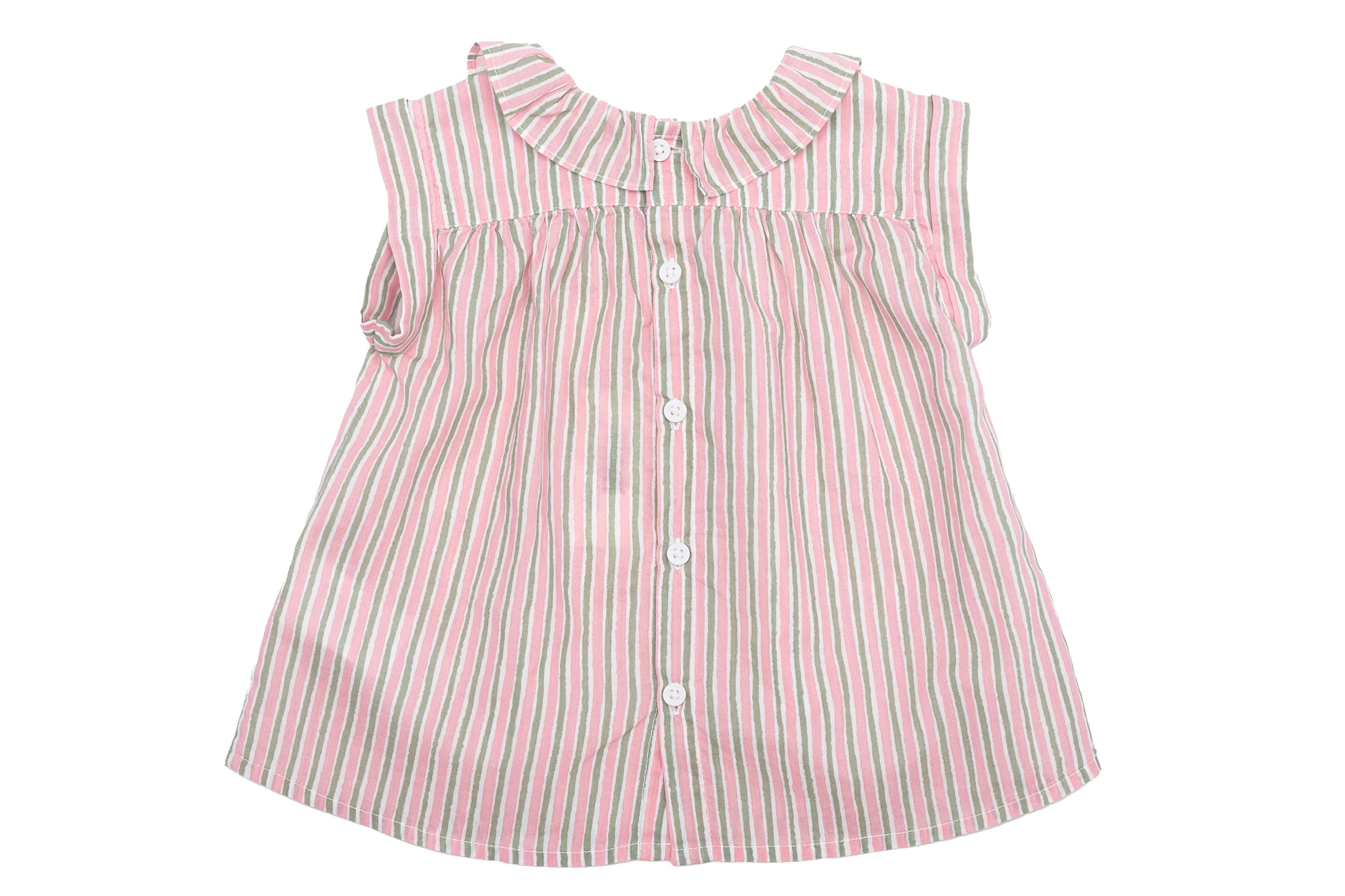 Bonton Peach Pink Meadow Adventure Blouse, NEW with tag