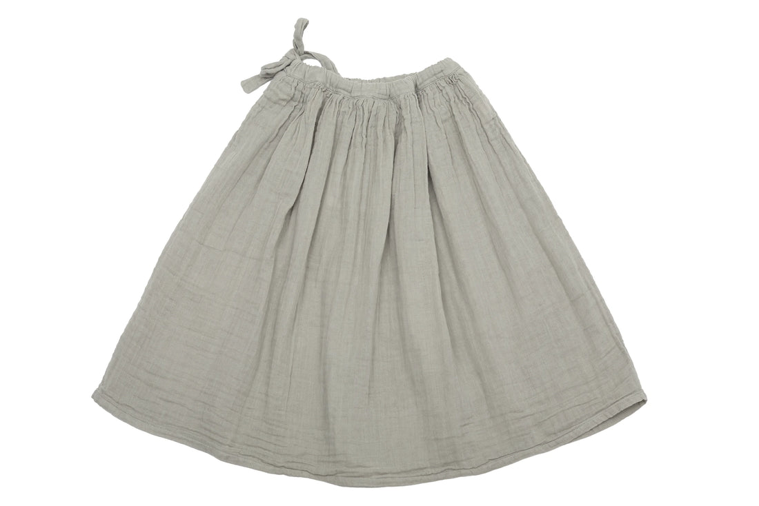Numero 74 Silver Grey Organic Cotton Maxi Skirt, NEW with tag