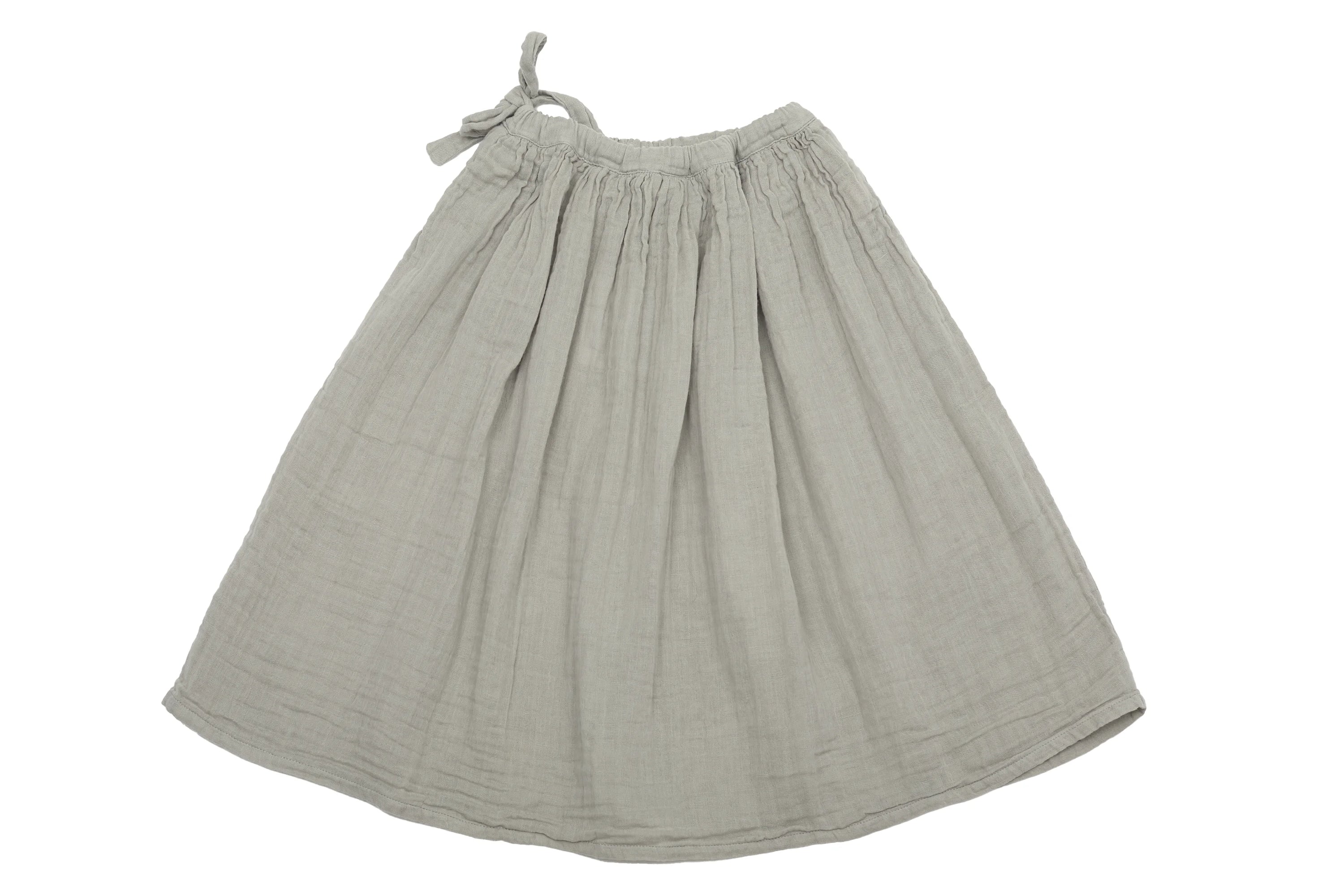 Numero 74 Silver Grey Organic Cotton Maxi Skirt, NEW with tag