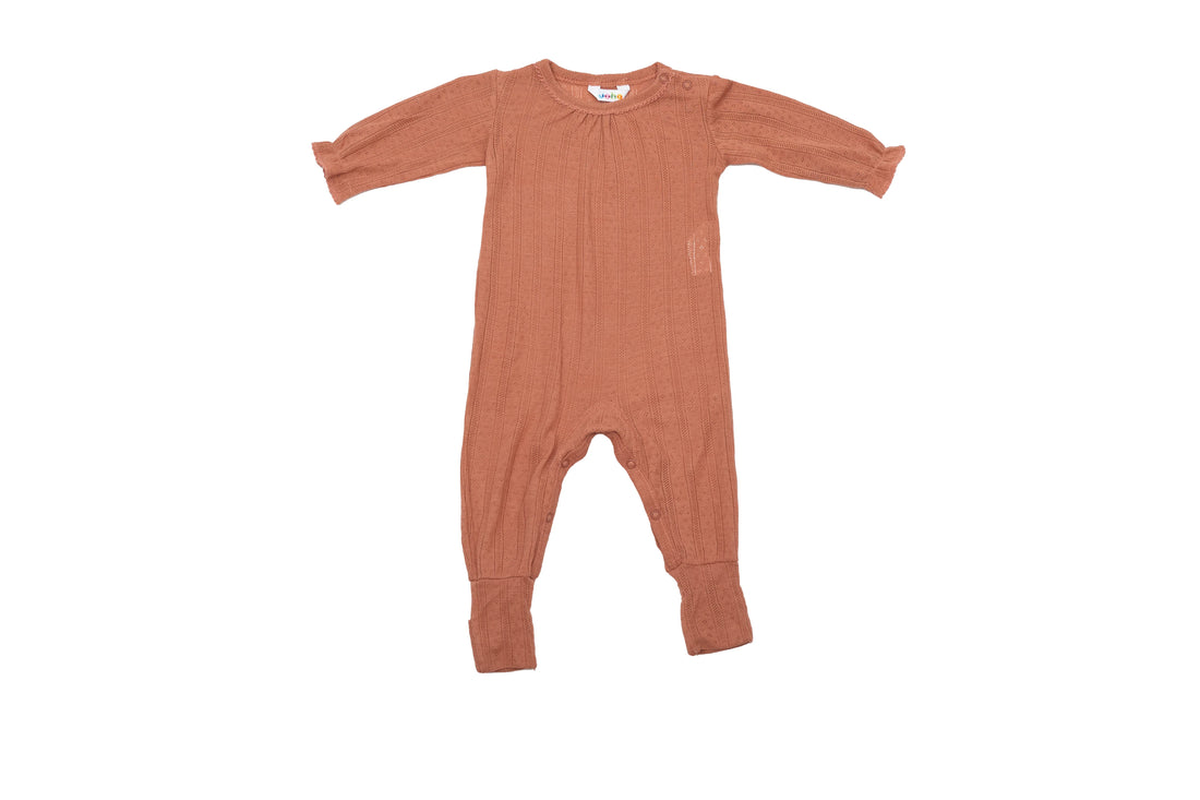 Joha Rustic Merino Wool and Silk Pointelle Jumpsuit